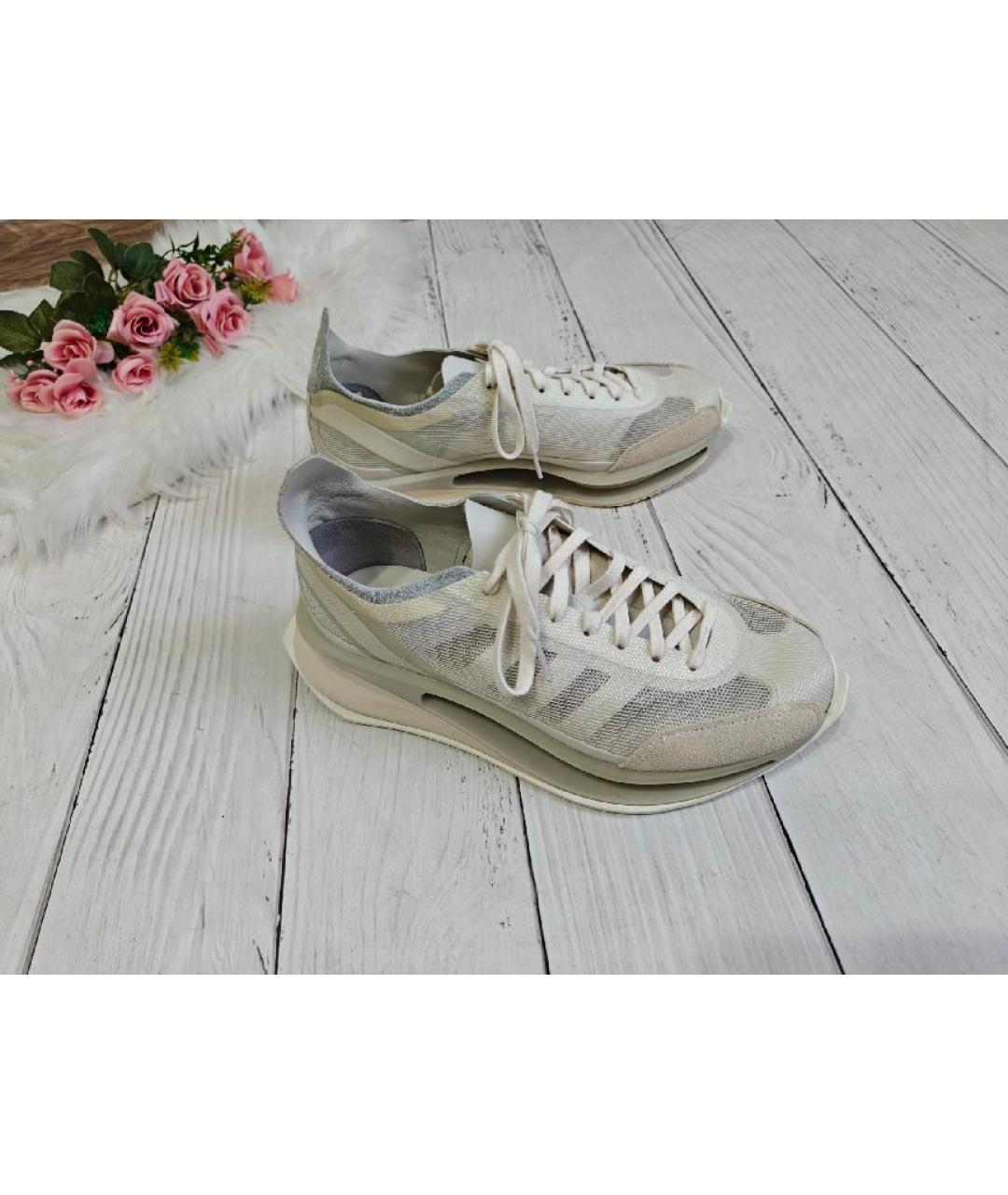 ADIDAS Бежевые кожаные кроссовки, фото 3