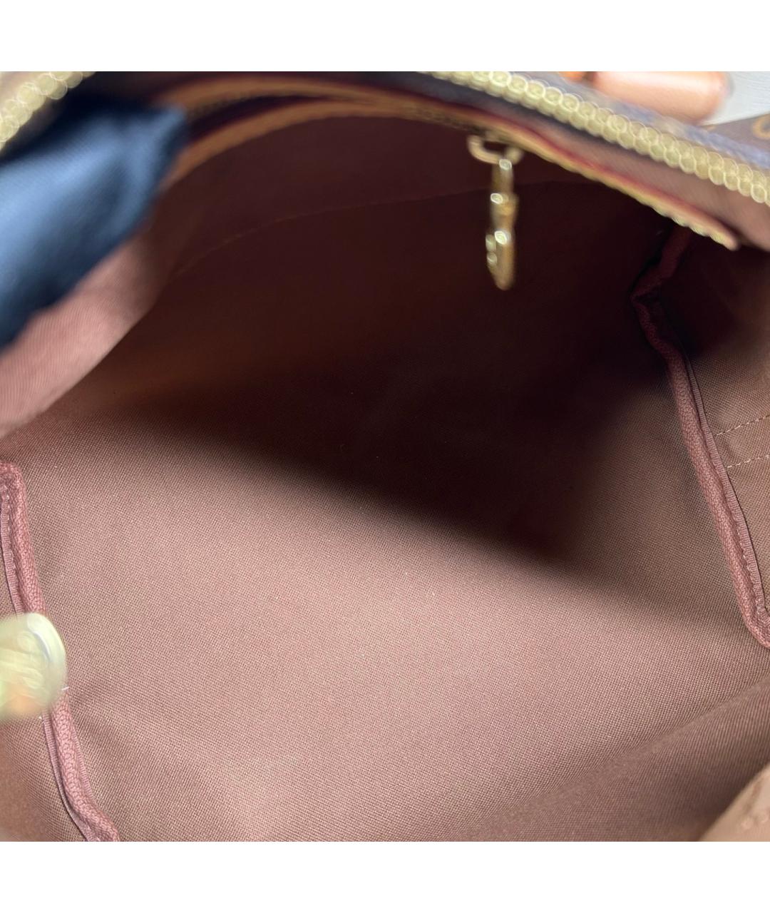 LOUIS VUITTON Коричневая сумка с короткими ручками из канвы, фото 4