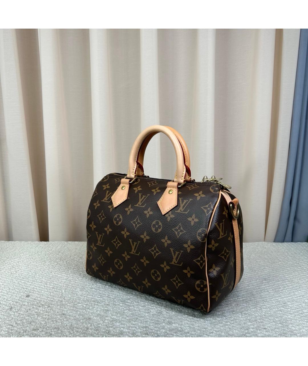 LOUIS VUITTON Коричневая сумка с короткими ручками из канвы, фото 5