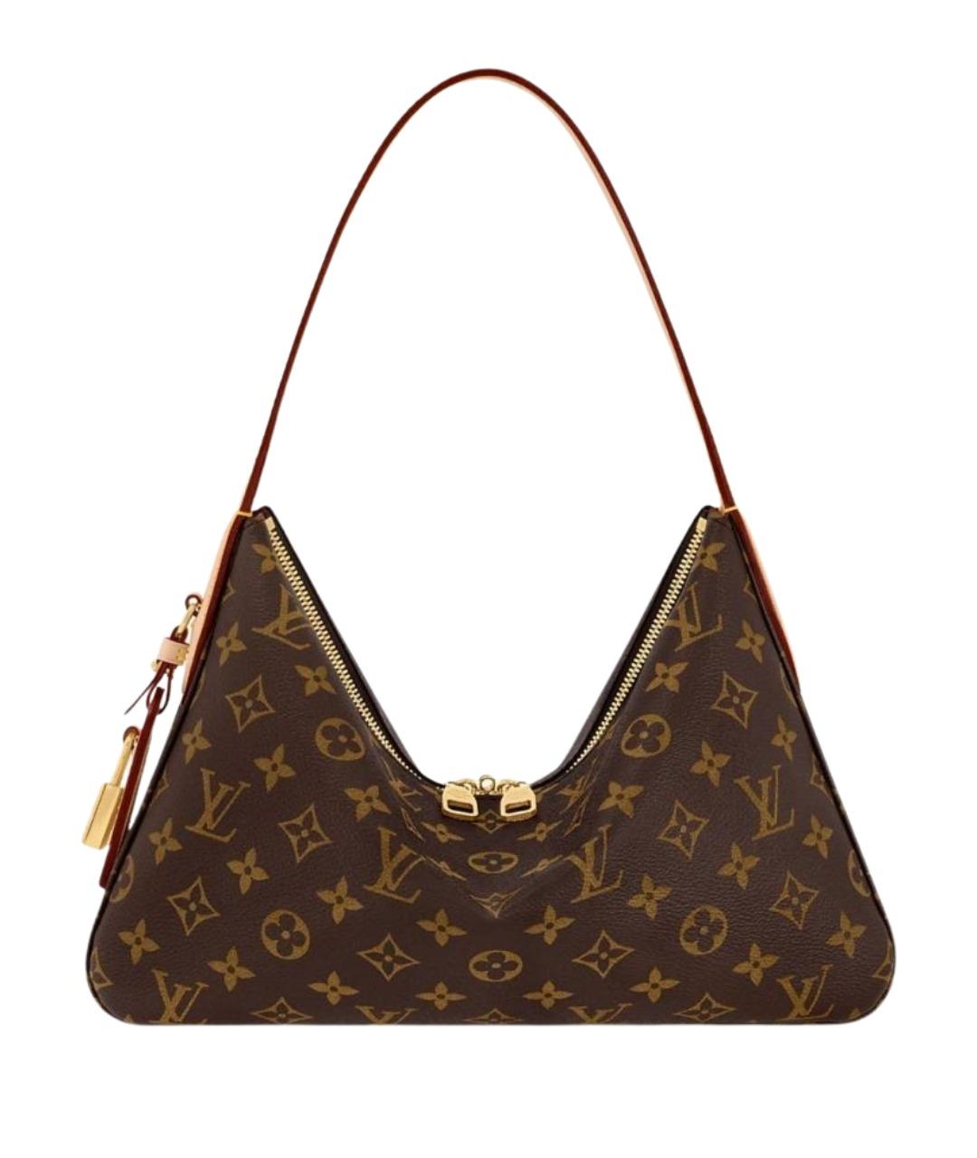 LOUIS VUITTON Коричневая сумка с короткими ручками из канвы, фото 1