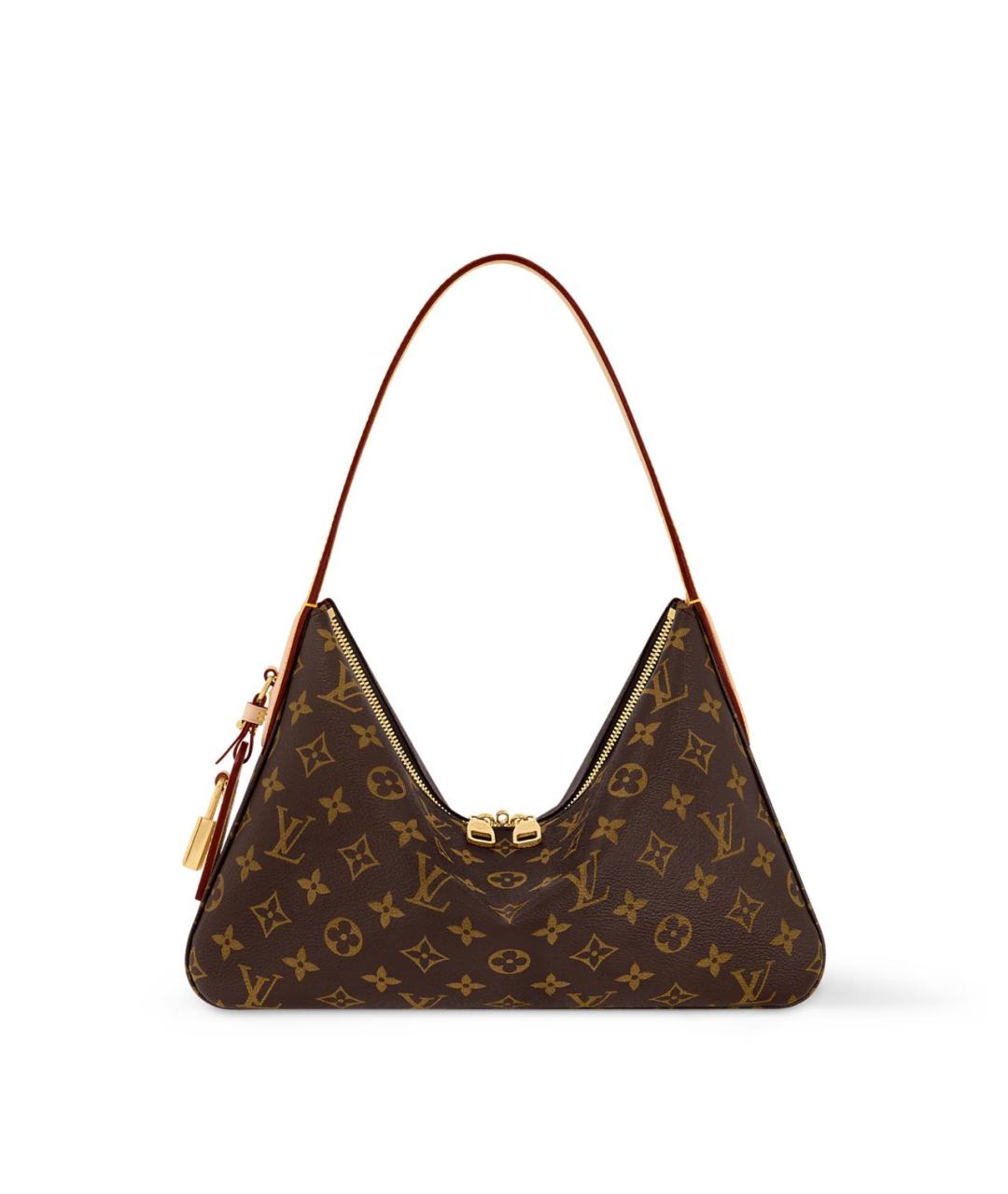 LOUIS VUITTON Коричневая сумка с короткими ручками из канвы, фото 5