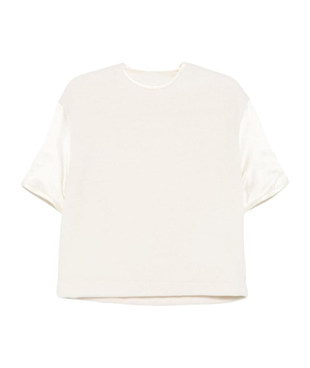 JIL SANDER Бежевая шерстяная футболка, фото 1