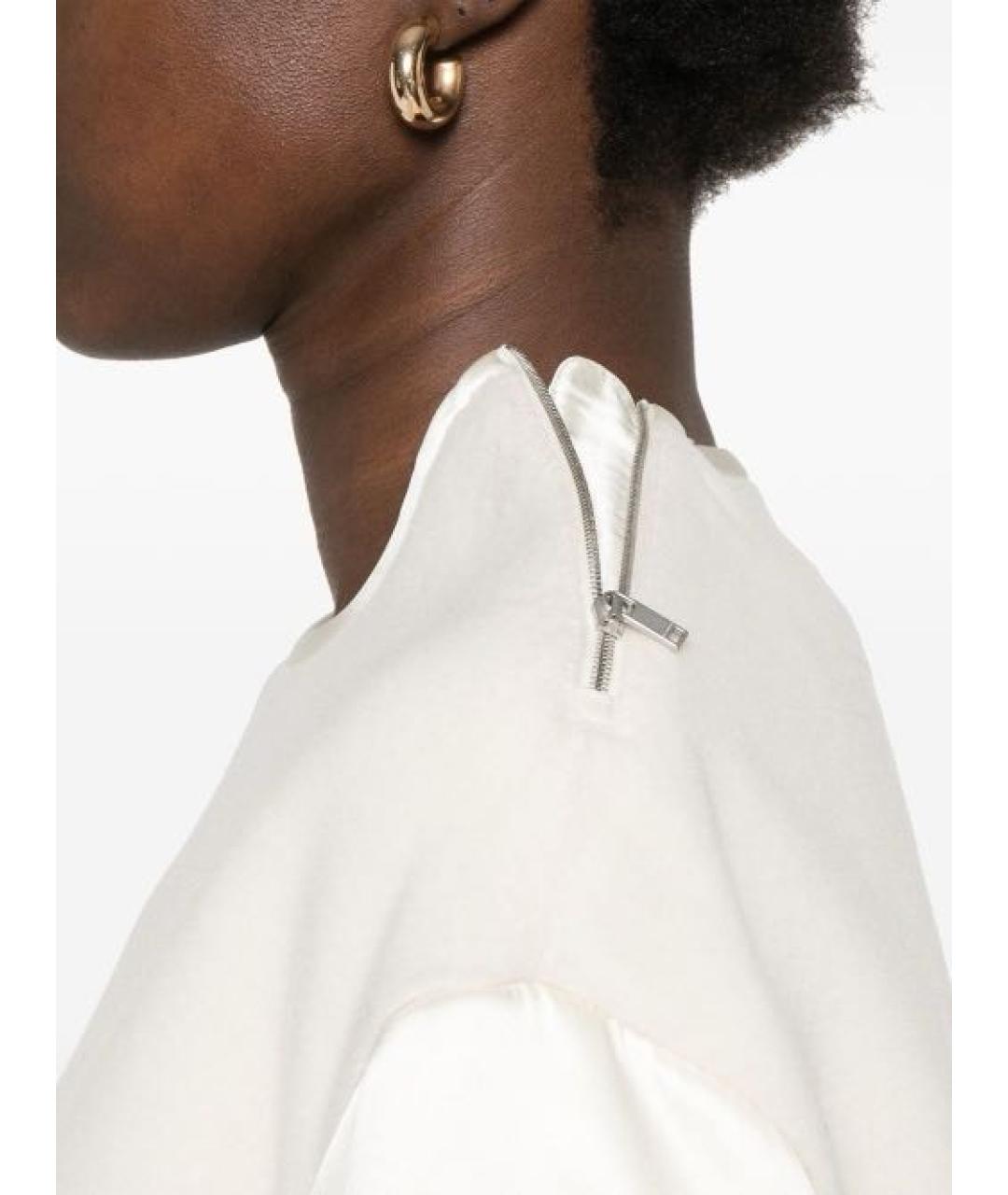 JIL SANDER Бежевая шерстяная футболка, фото 5