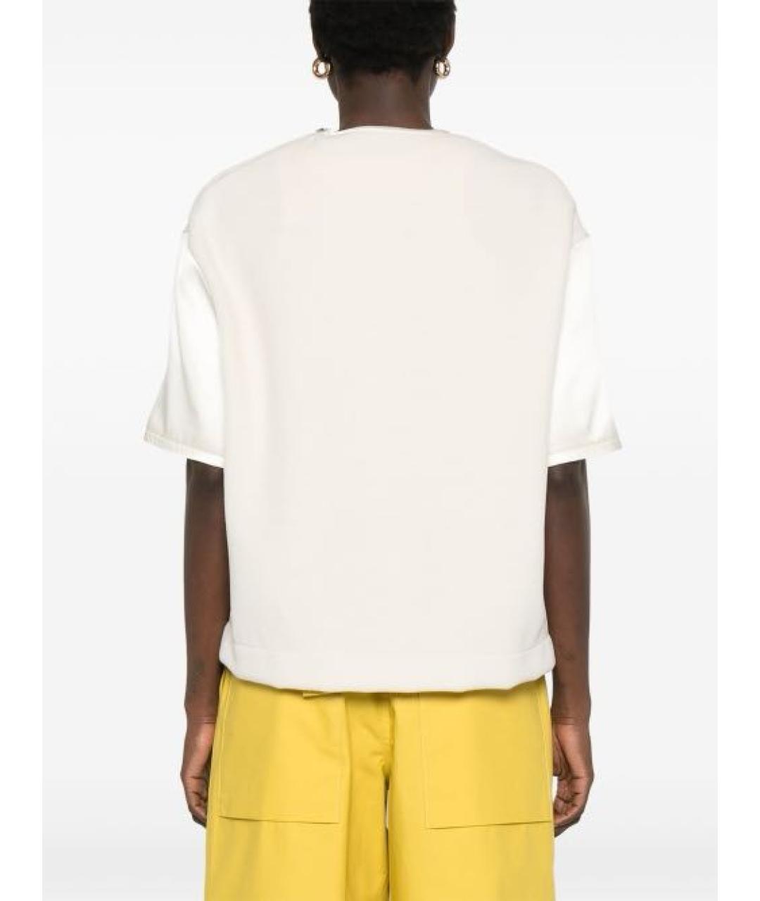 JIL SANDER Бежевая шерстяная футболка, фото 3