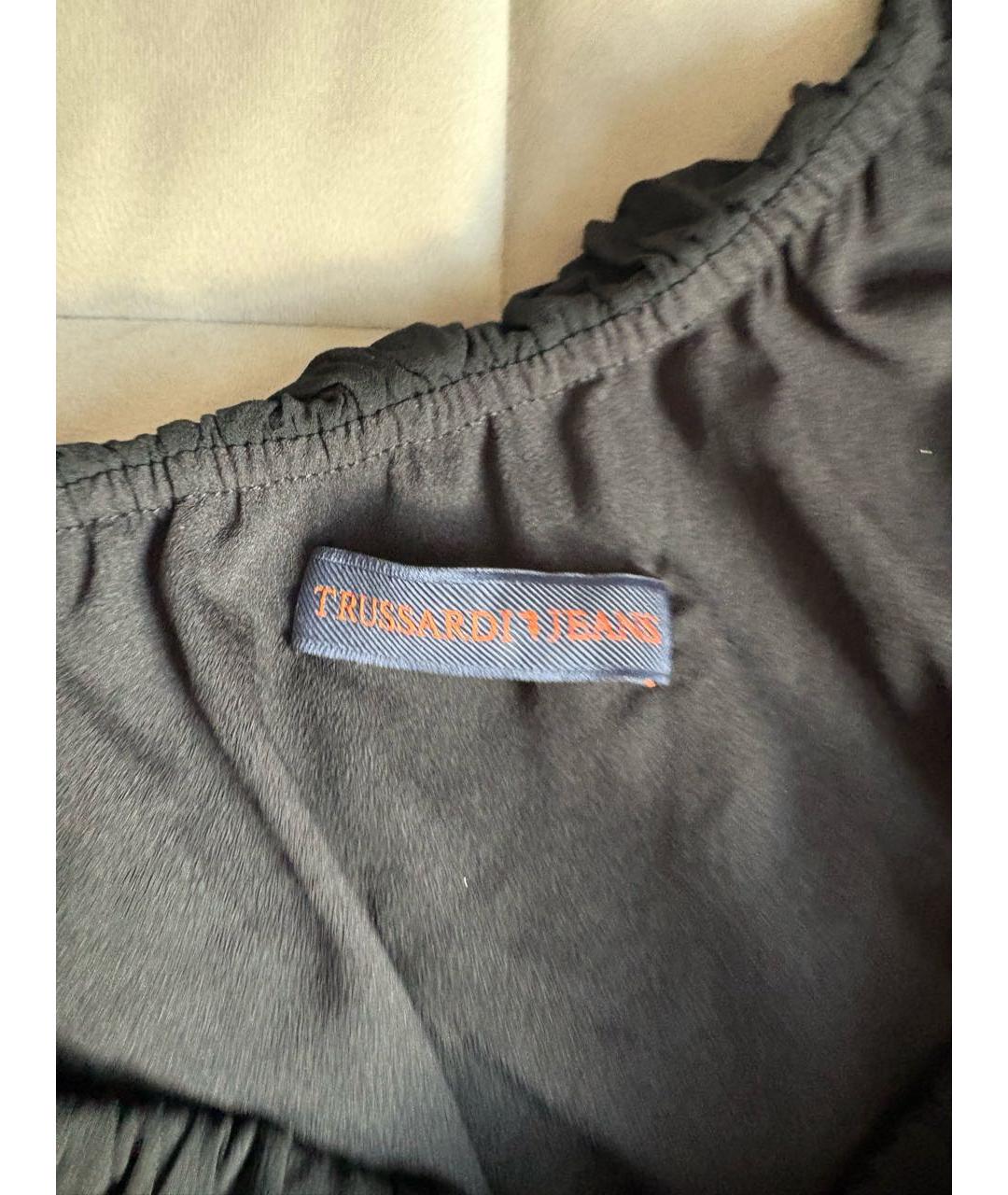 TRUSSARDI JEANS Черная полиэстеровая блузы, фото 3