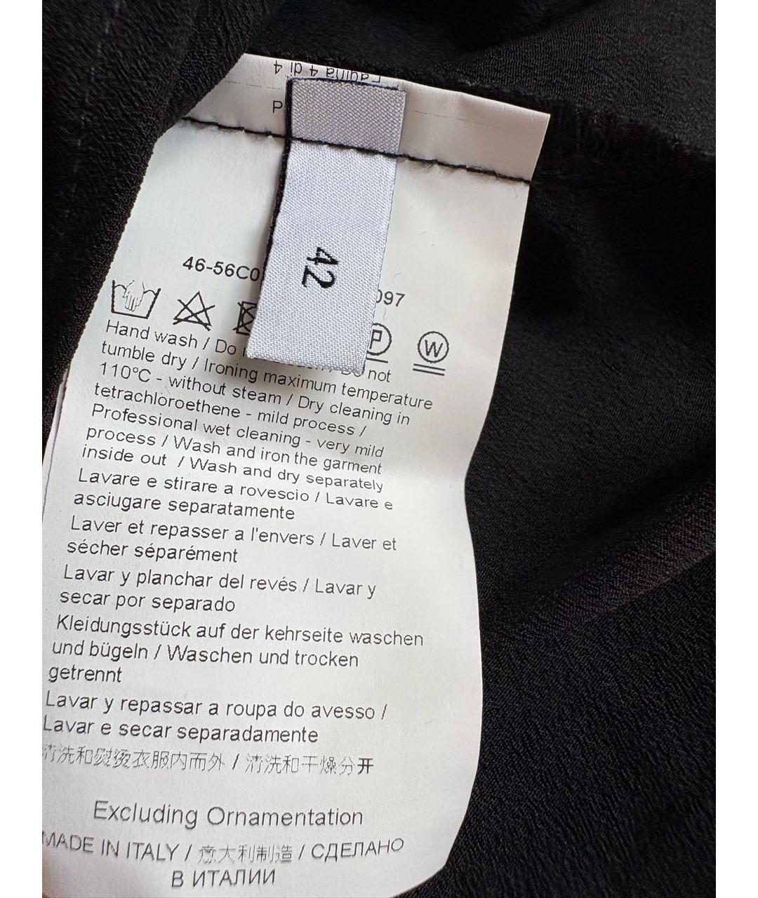TRUSSARDI JEANS Черная полиэстеровая блузы, фото 2