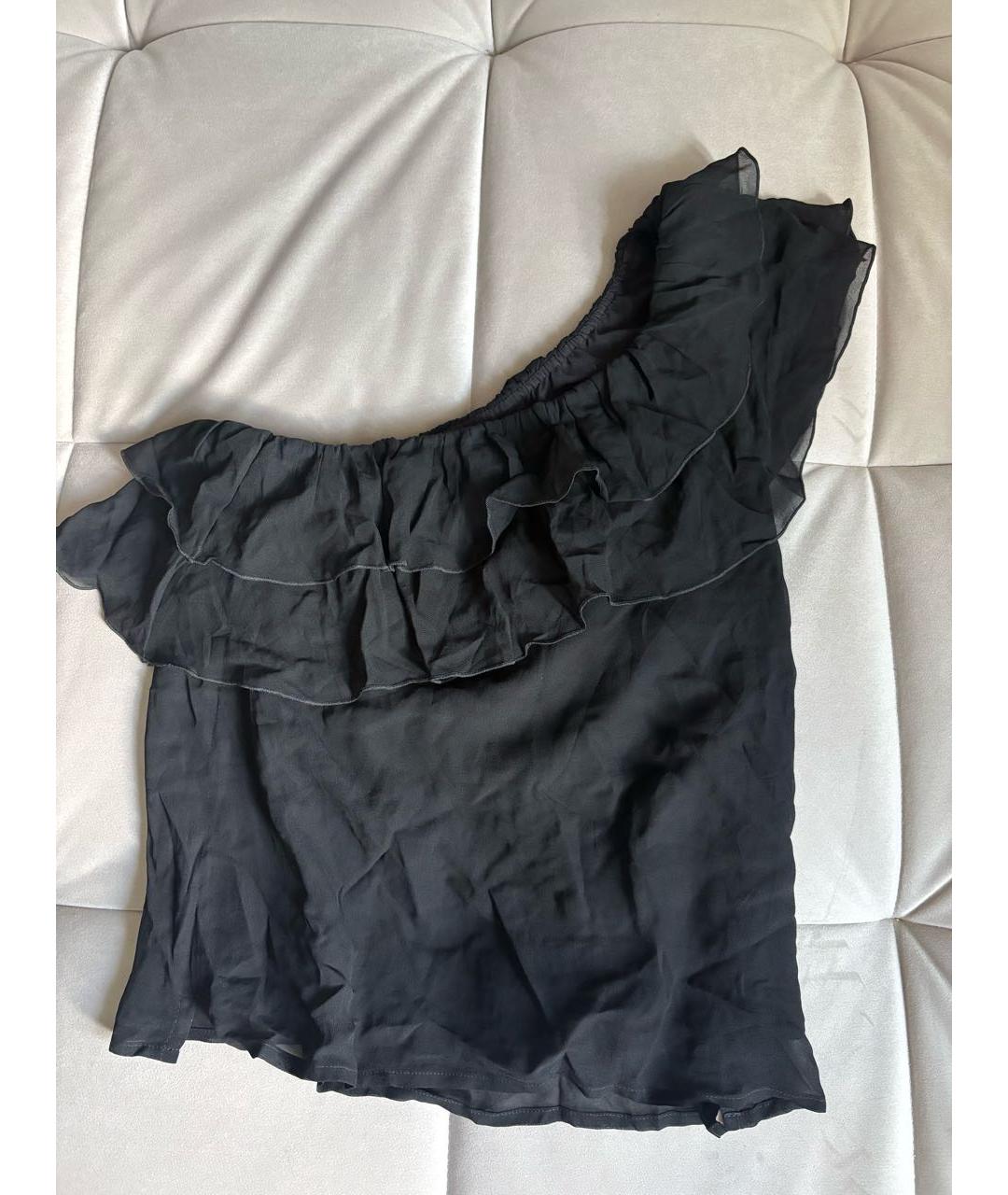 TRUSSARDI JEANS Черная полиэстеровая блузы, фото 4