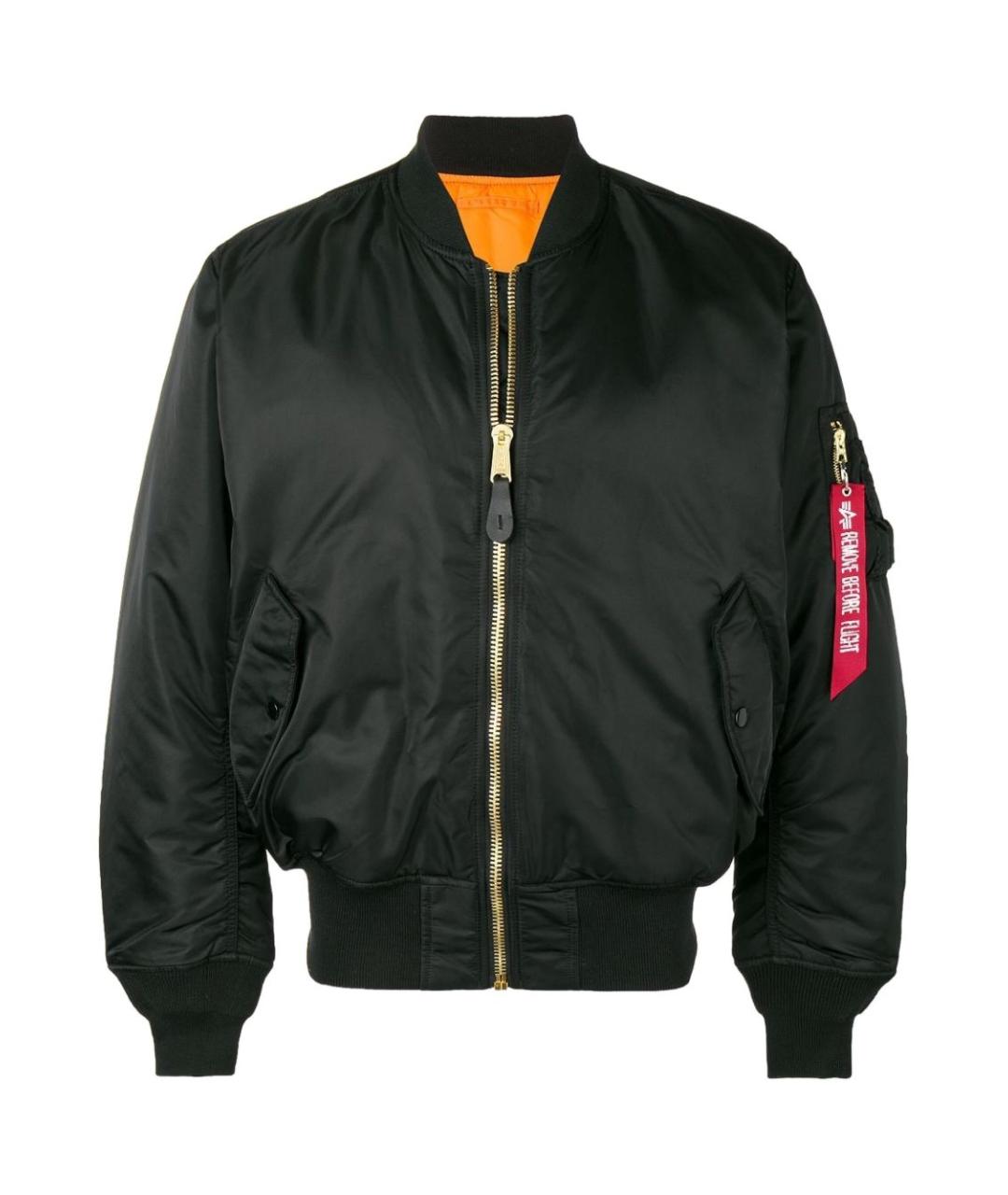 ALPHA INDUSTRIES Черная синтетическая куртка, фото 1