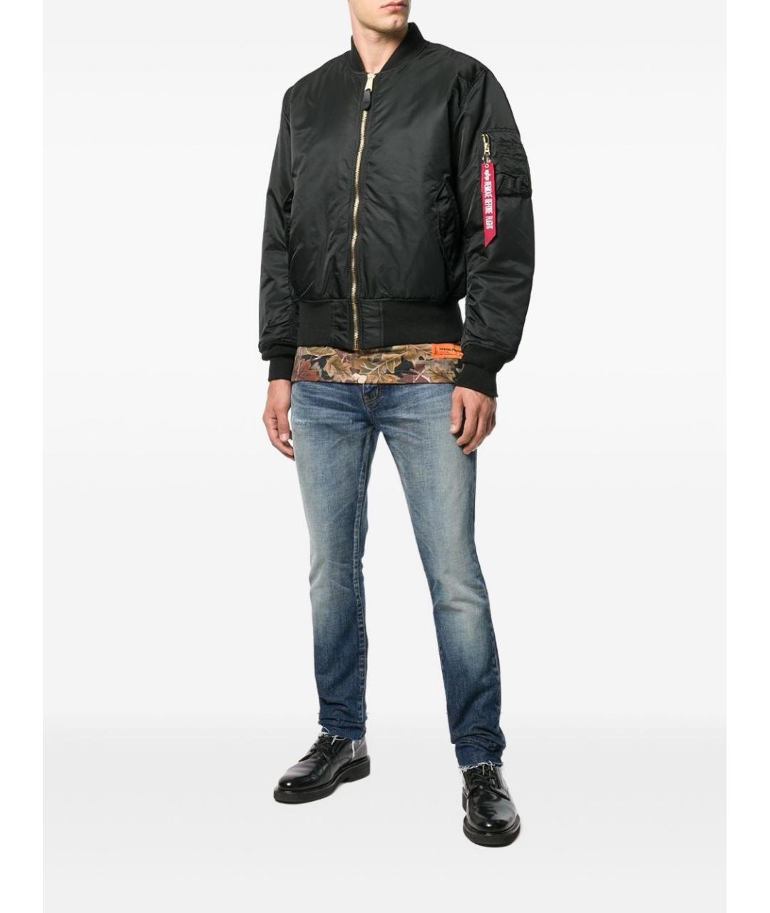 ALPHA INDUSTRIES Черная синтетическая куртка, фото 4