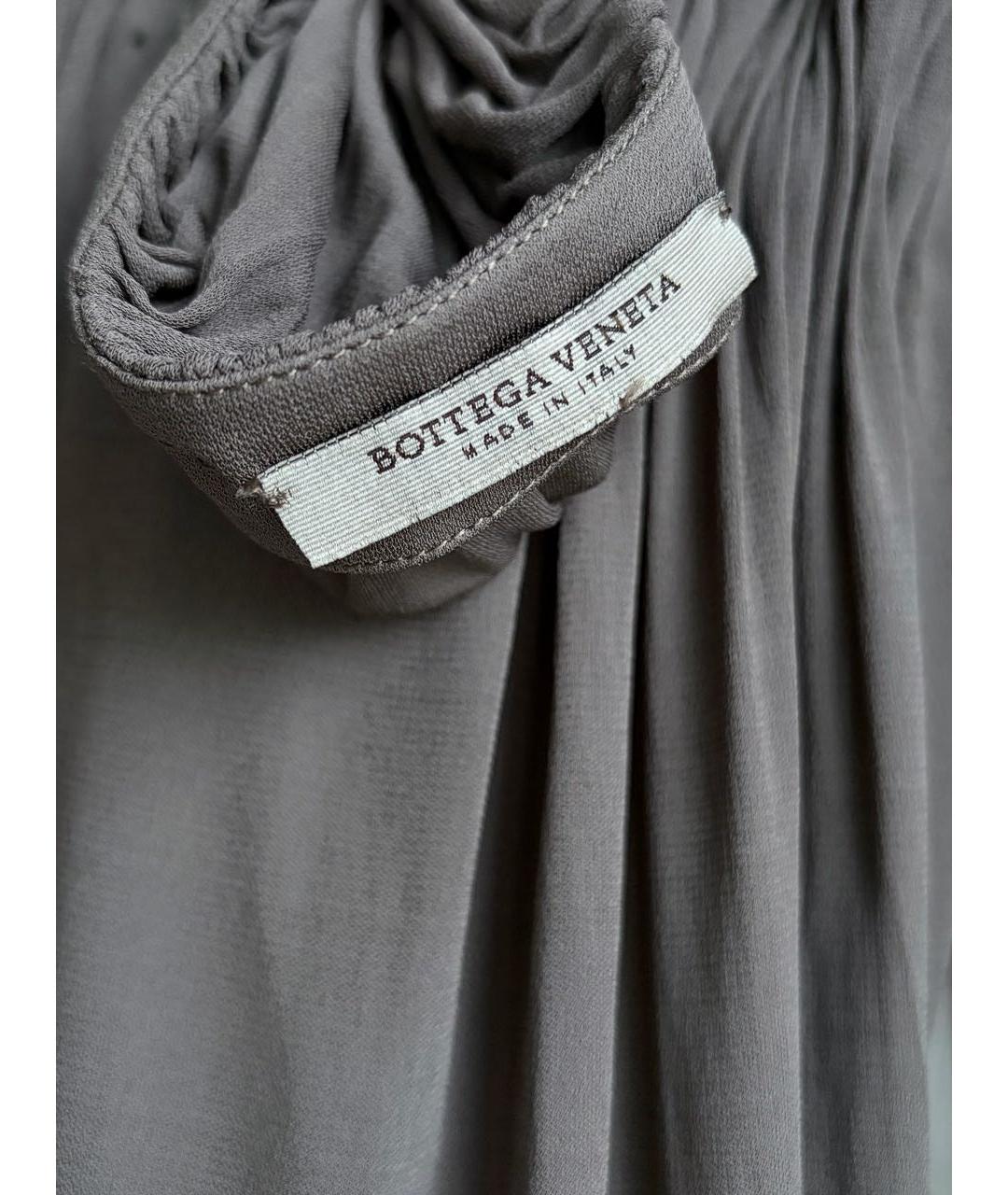 BOTTEGA VENETA Коричневое вискозное платье, фото 2