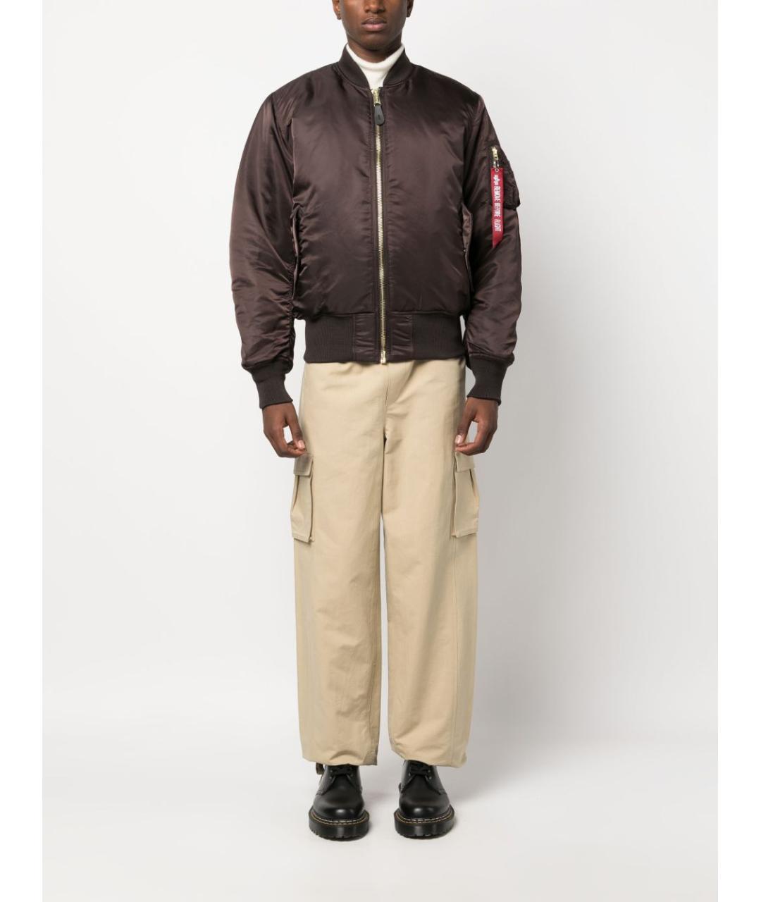 ALPHA INDUSTRIES Коричневая синтетическая куртка, фото 6