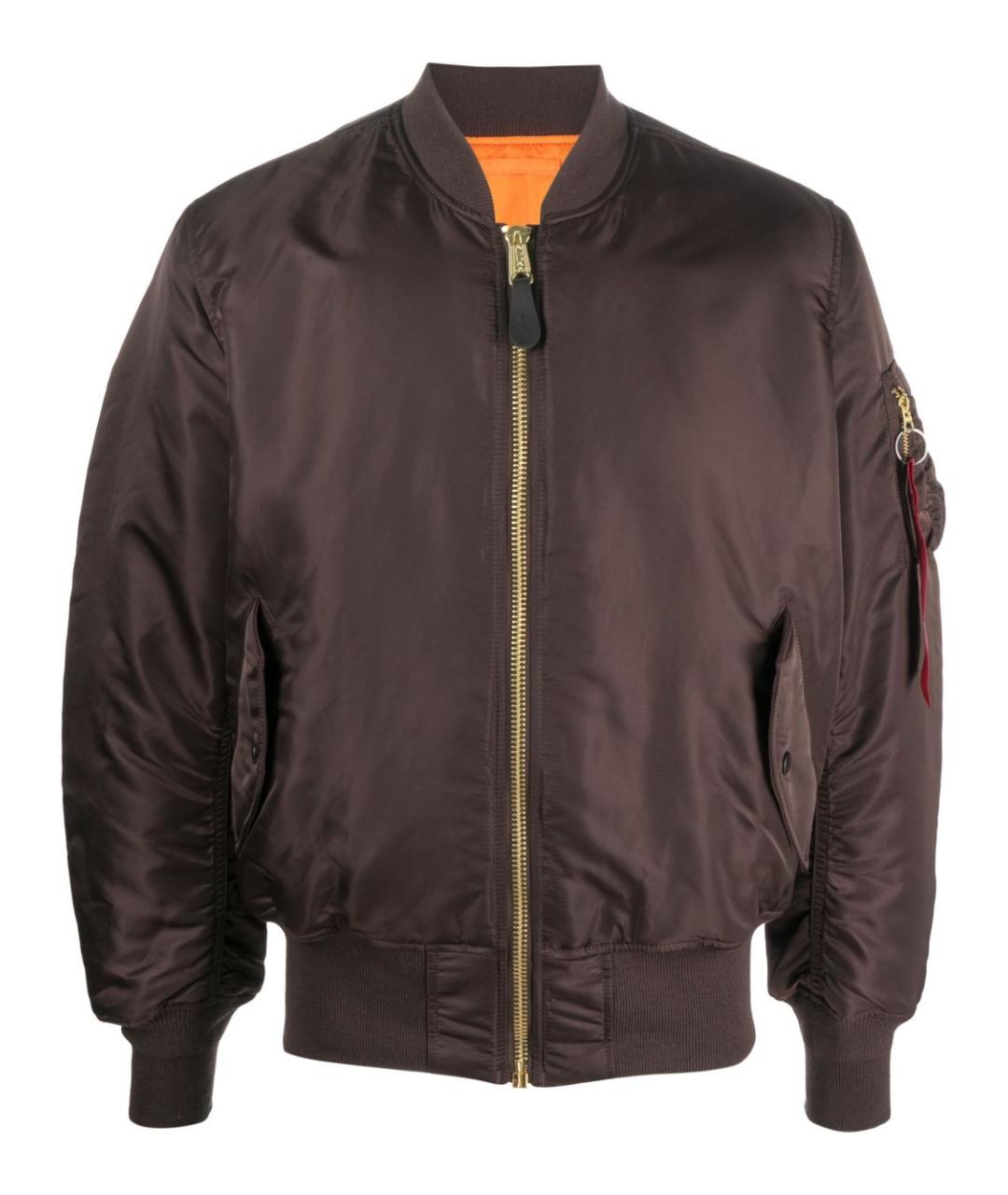 ALPHA INDUSTRIES Коричневая синтетическая куртка, фото 1