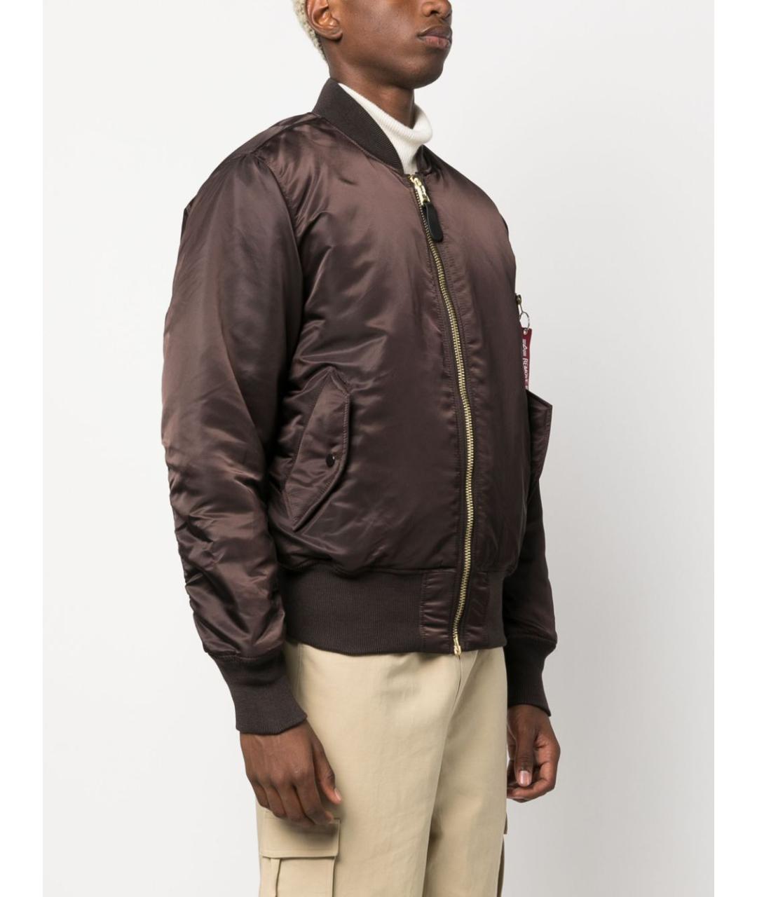 ALPHA INDUSTRIES Коричневая синтетическая куртка, фото 4