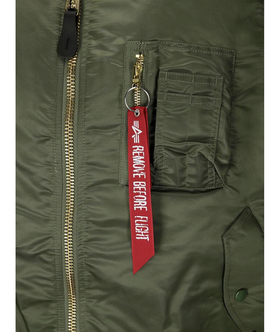 ALPHA INDUSTRIES Зеленый синтетический жилет, фото 3