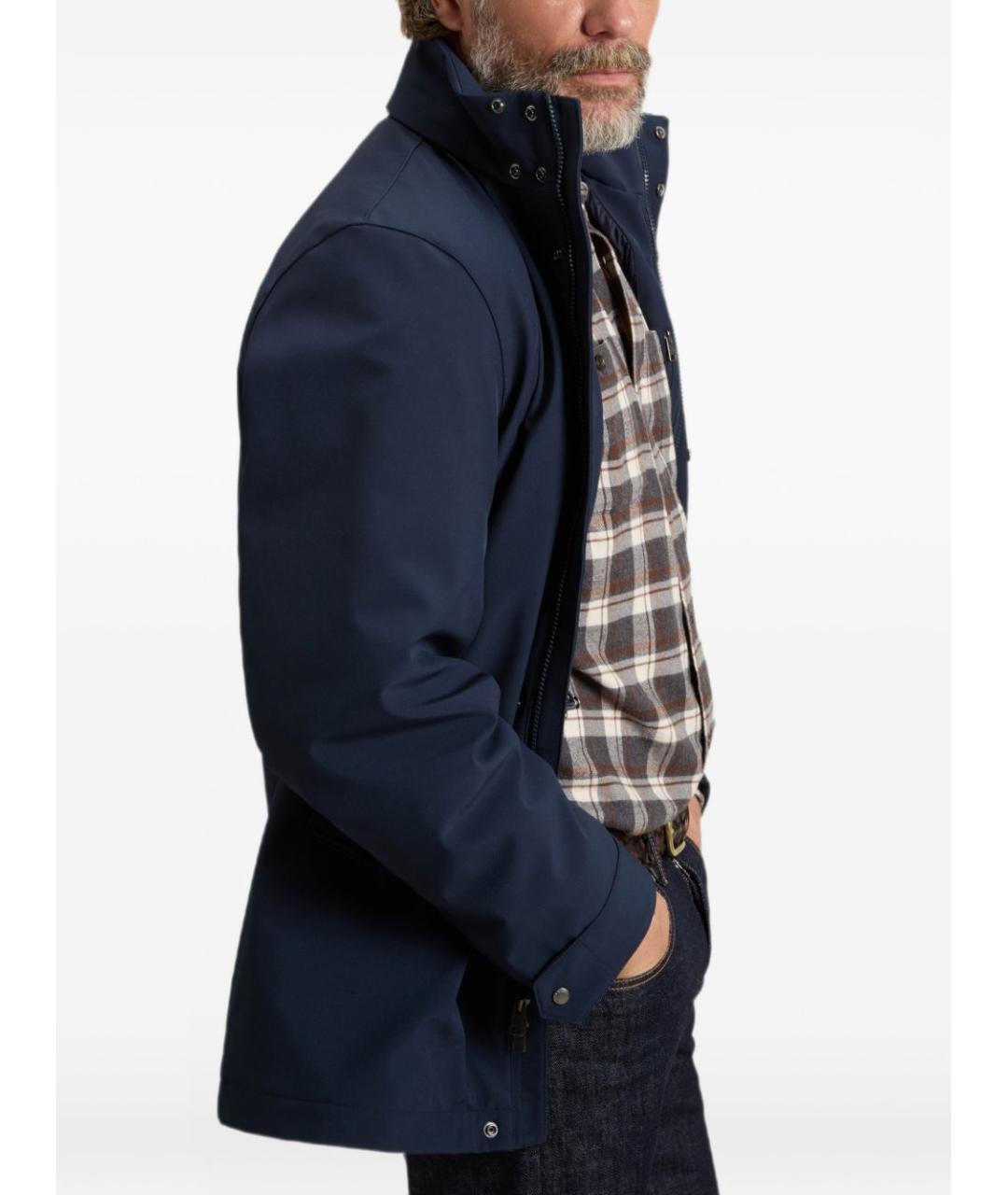 WOOLRICH Синее полиэстеровое пальто, фото 4