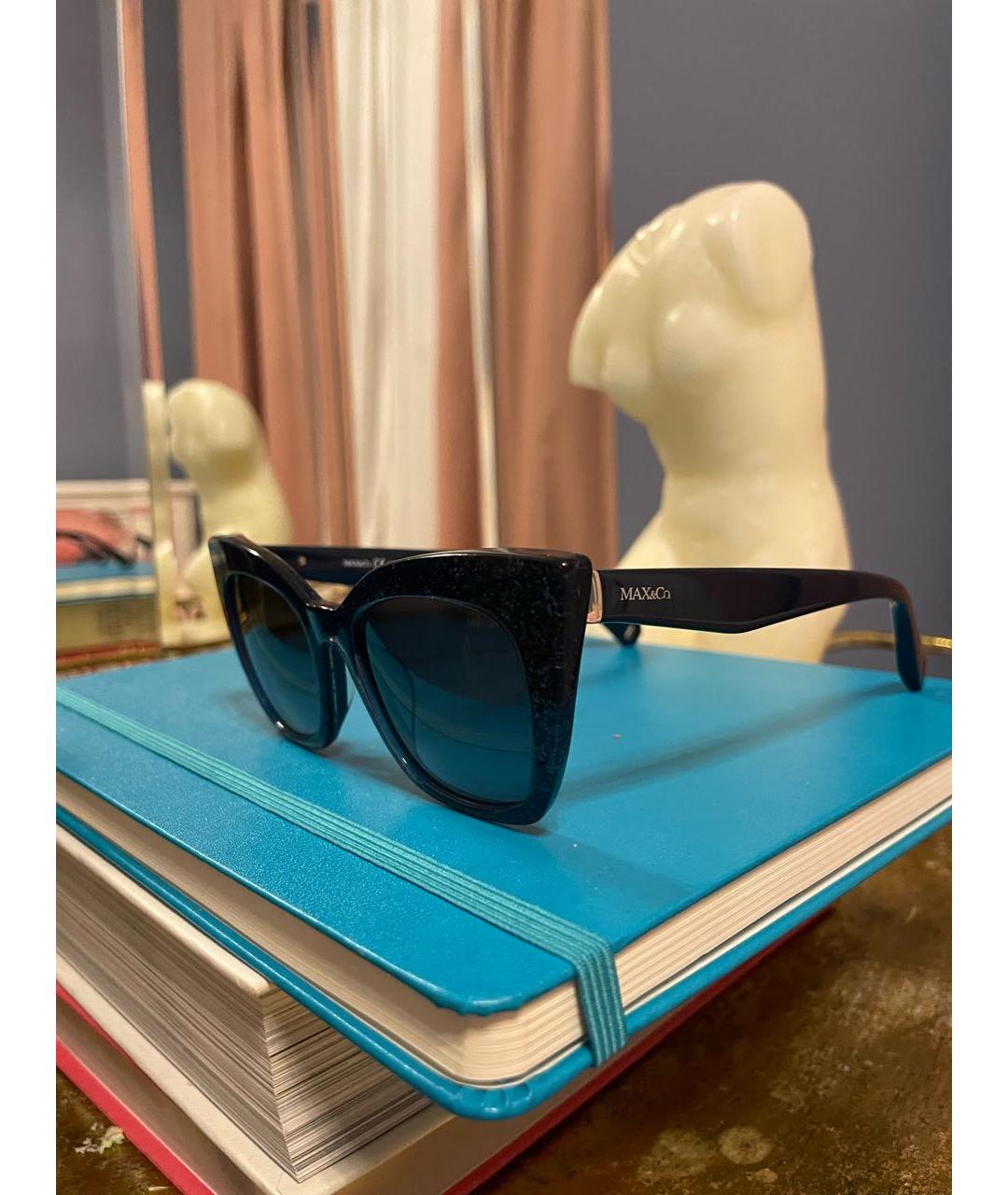 MAX&CO Синие пластиковые солнцезащитные очки, фото 2