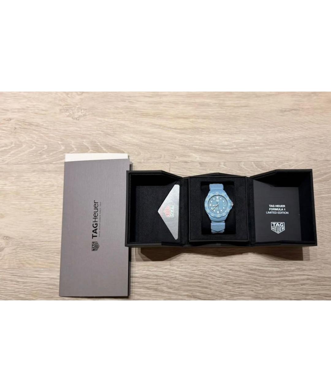 TAG HEUER Голубые стальные часы, фото 4