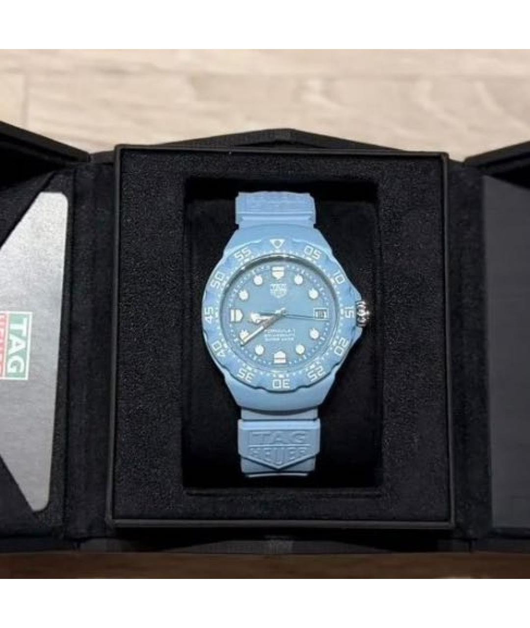 TAG HEUER Голубые стальные часы, фото 6