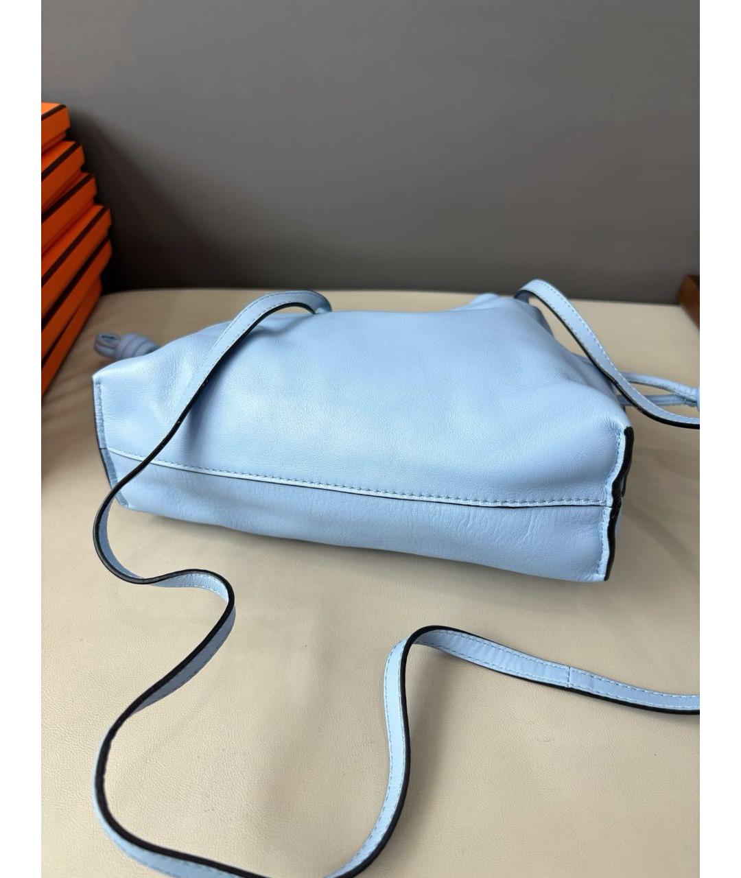 LOEWE Голубая кожаная сумка через плечо, фото 5