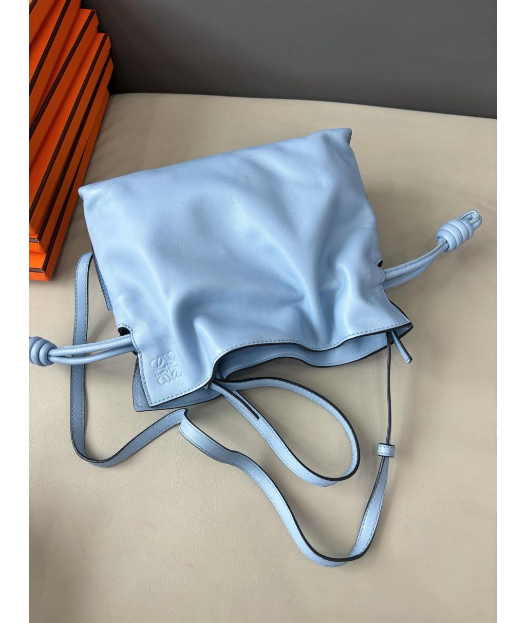 LOEWE Голубая кожаная сумка через плечо, фото 3