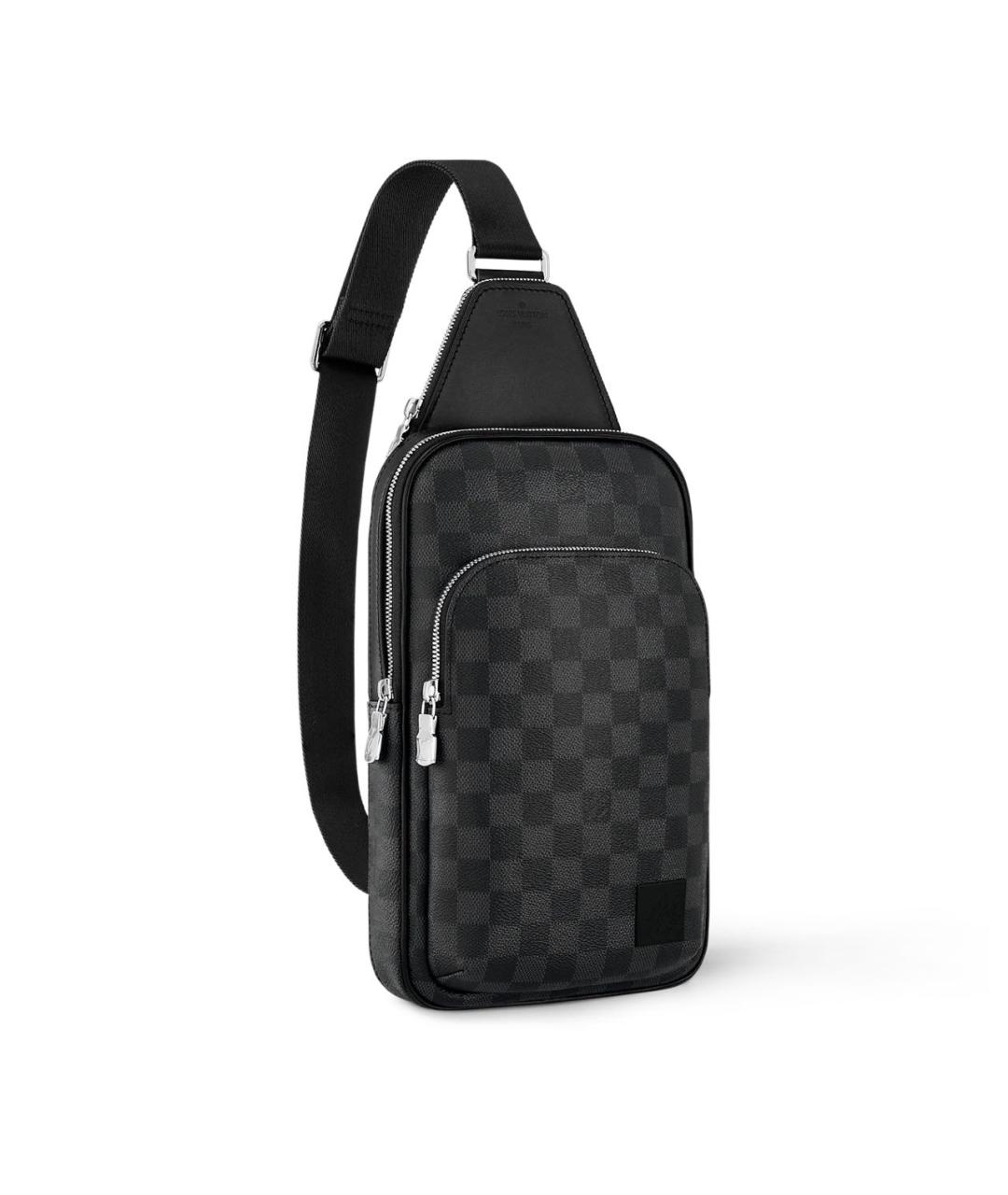 LOUIS VUITTON Серая сумка на плечо из канвы, фото 2