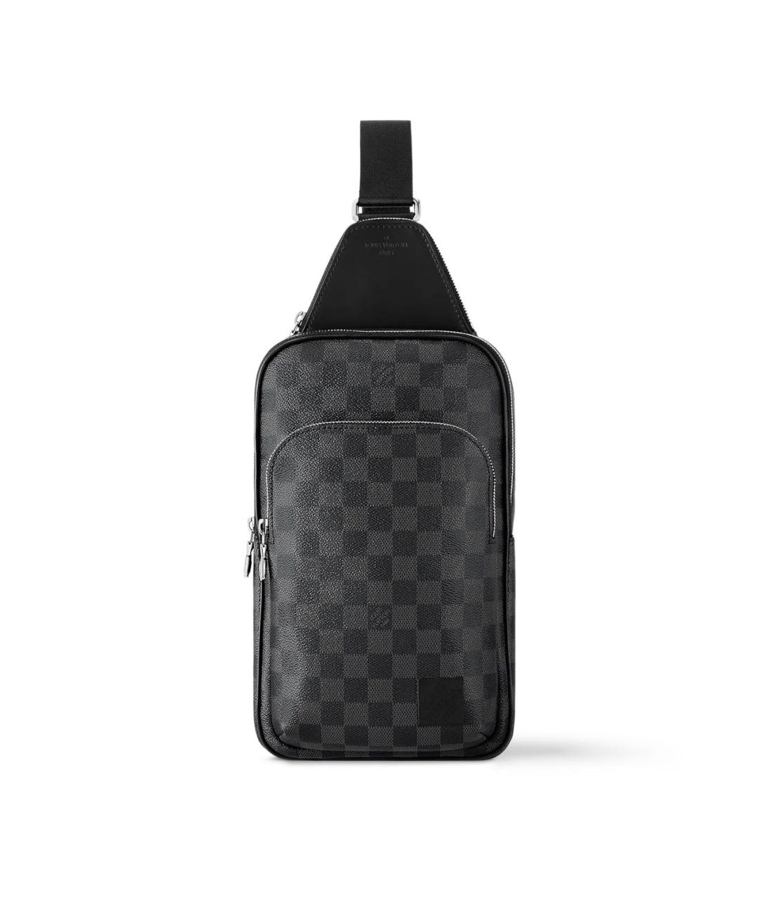 LOUIS VUITTON Серая сумка на плечо из канвы, фото 5