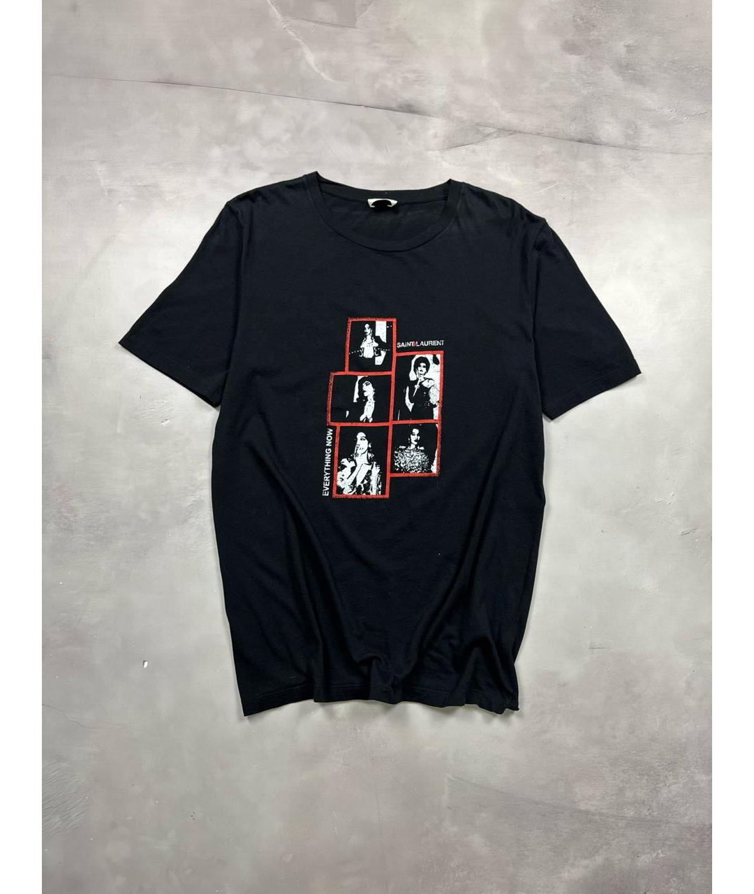 SAINT LAURENT Черная хлопковая футболка, фото 9