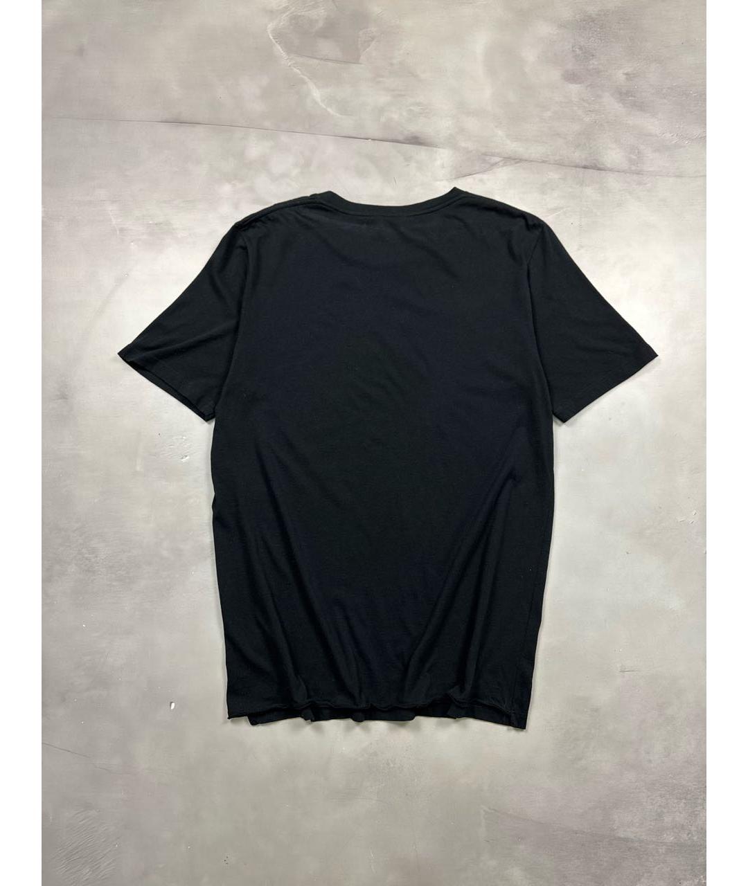 SAINT LAURENT Черная хлопковая футболка, фото 3