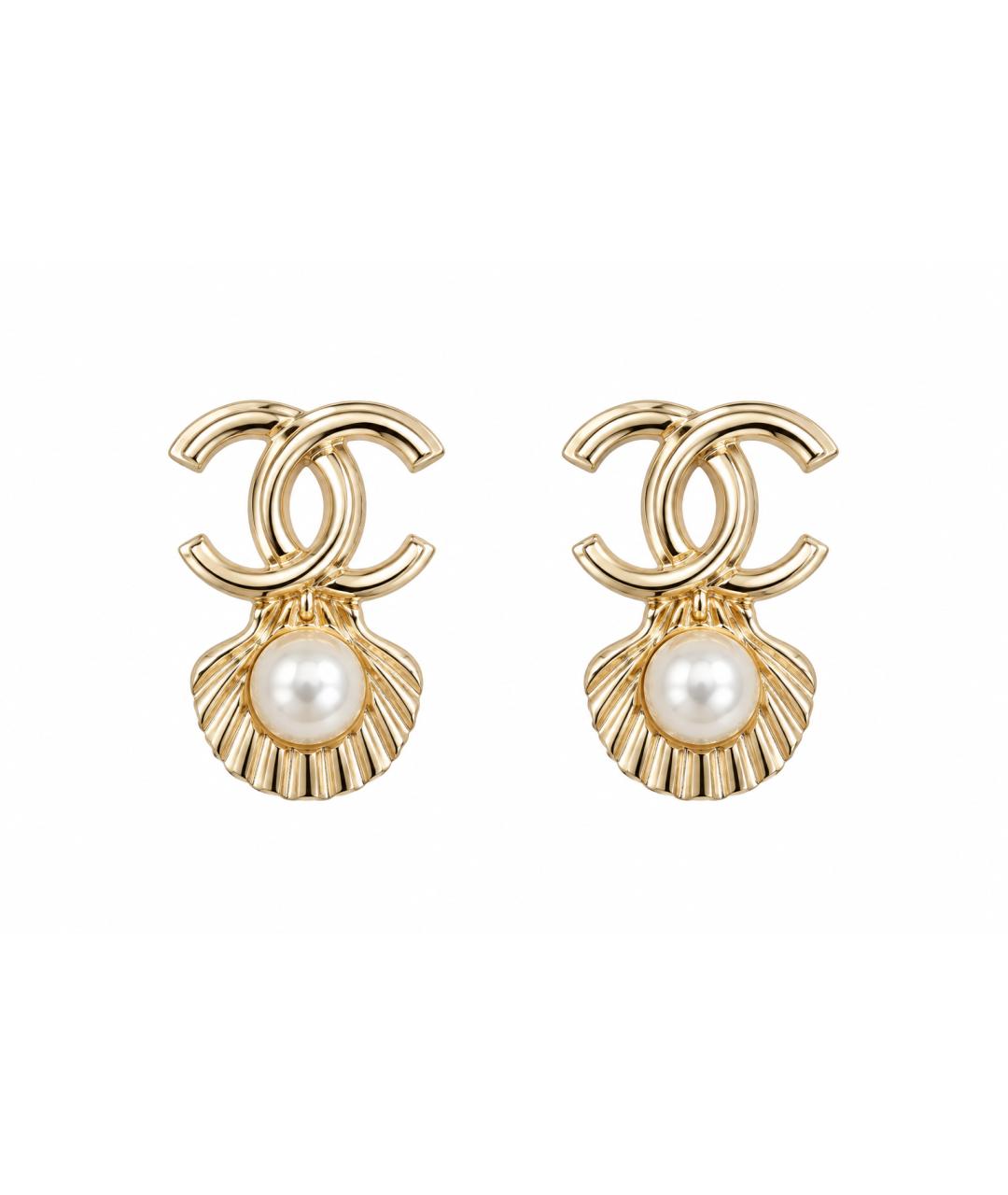 CHANEL Серебряные металлические серьги, фото 1