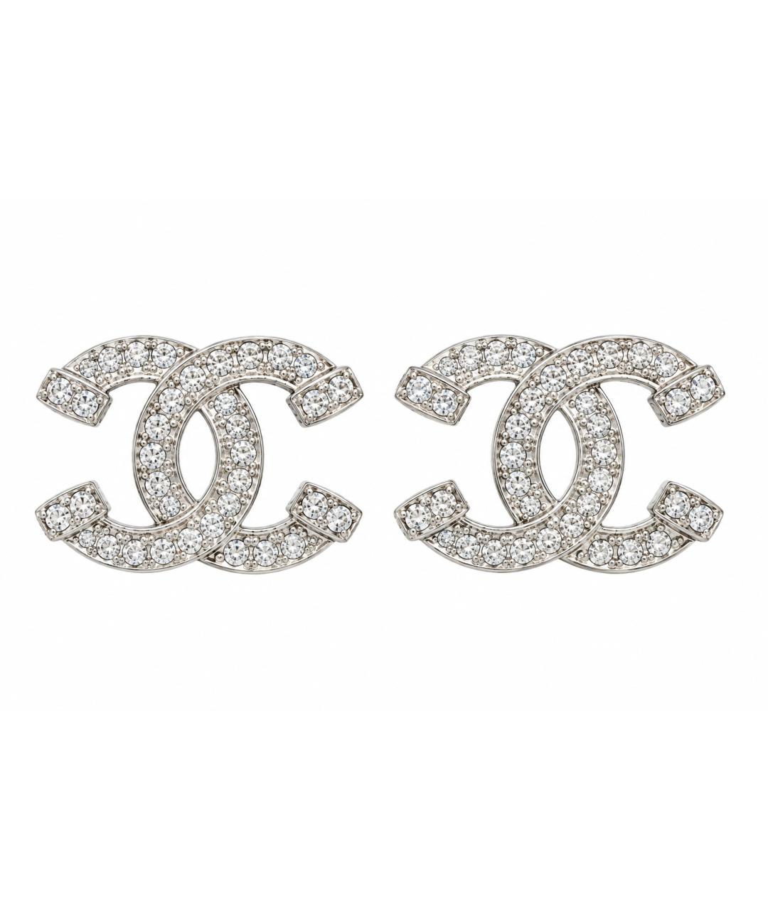 CHANEL Серебряные металлические серьги, фото 1
