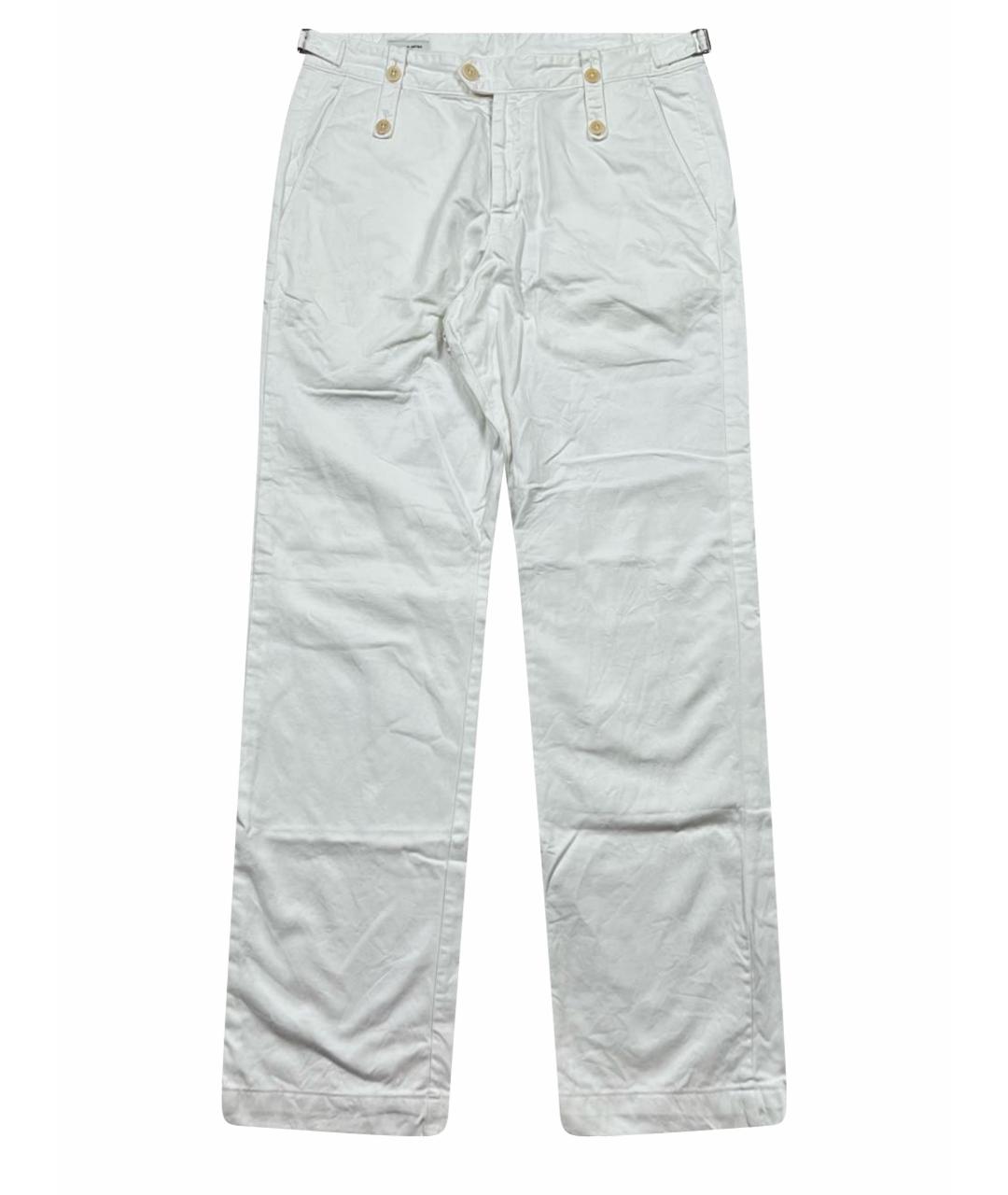 DRIES VAN NOTEN Белые хлопковые повседневные брюки, фото 1