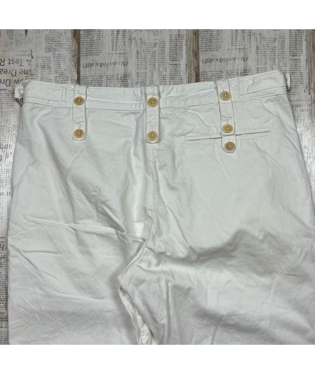 DRIES VAN NOTEN Белые хлопковые повседневные брюки, фото 8