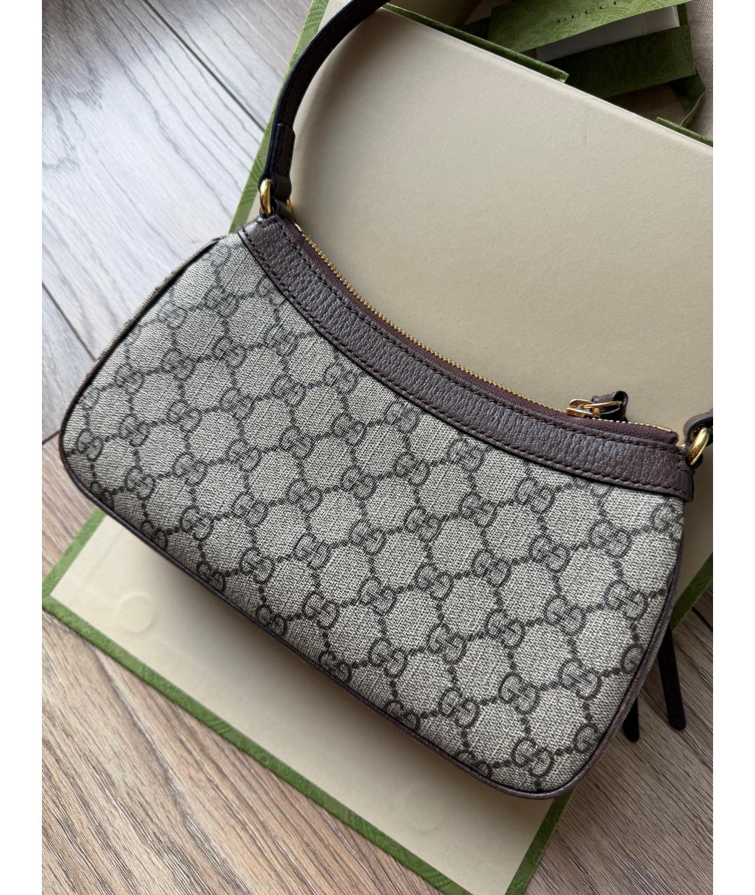 GUCCI Бежевая сумка с короткими ручками, фото 3