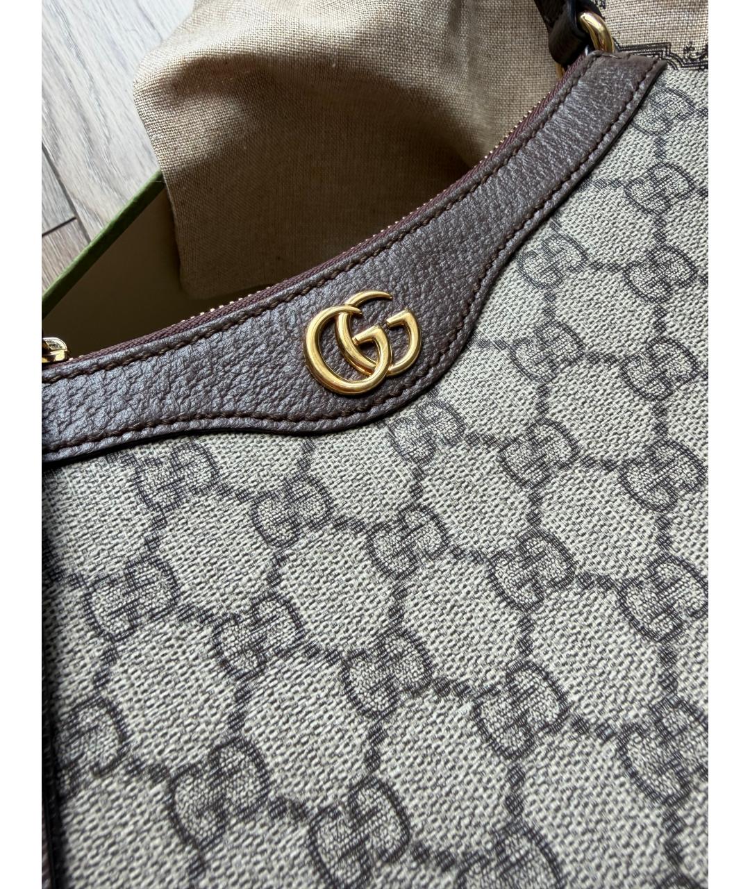 GUCCI Бежевая сумка с короткими ручками, фото 9