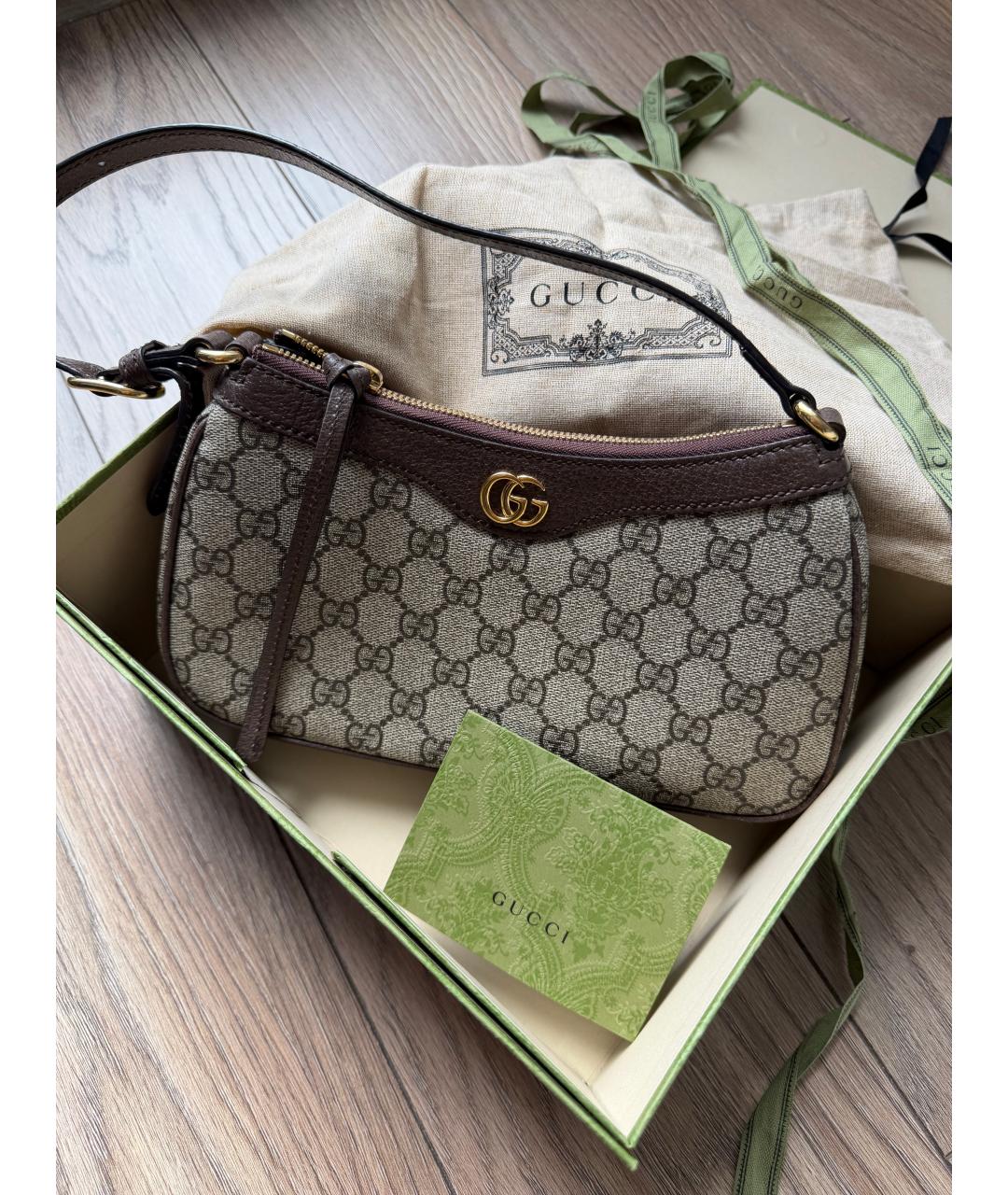 GUCCI Бежевая сумка с короткими ручками, фото 10