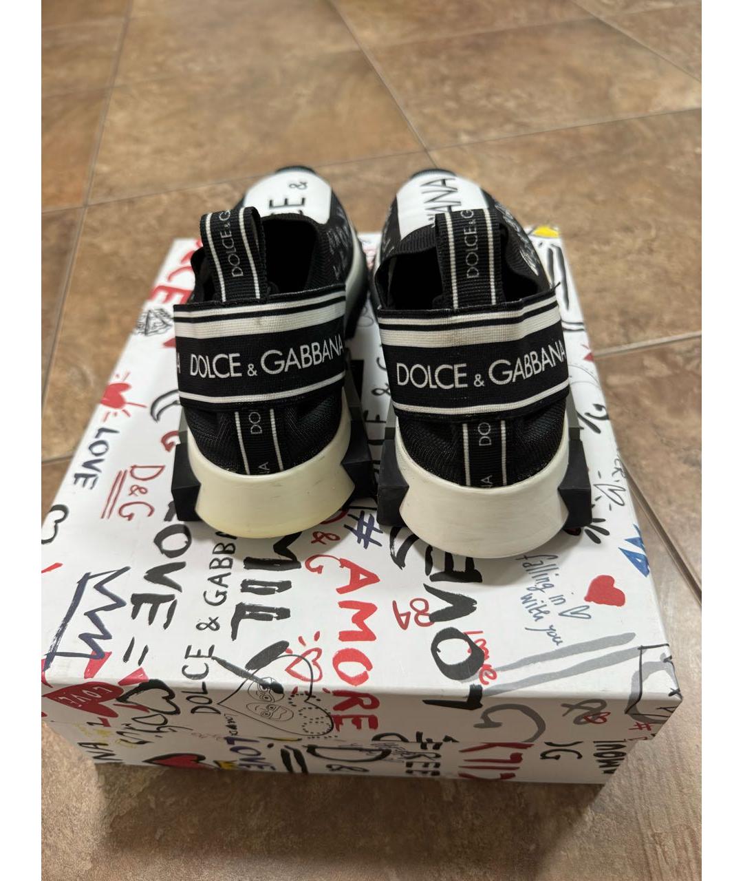 DOLCE&GABBANA Черные кроссовки, фото 4