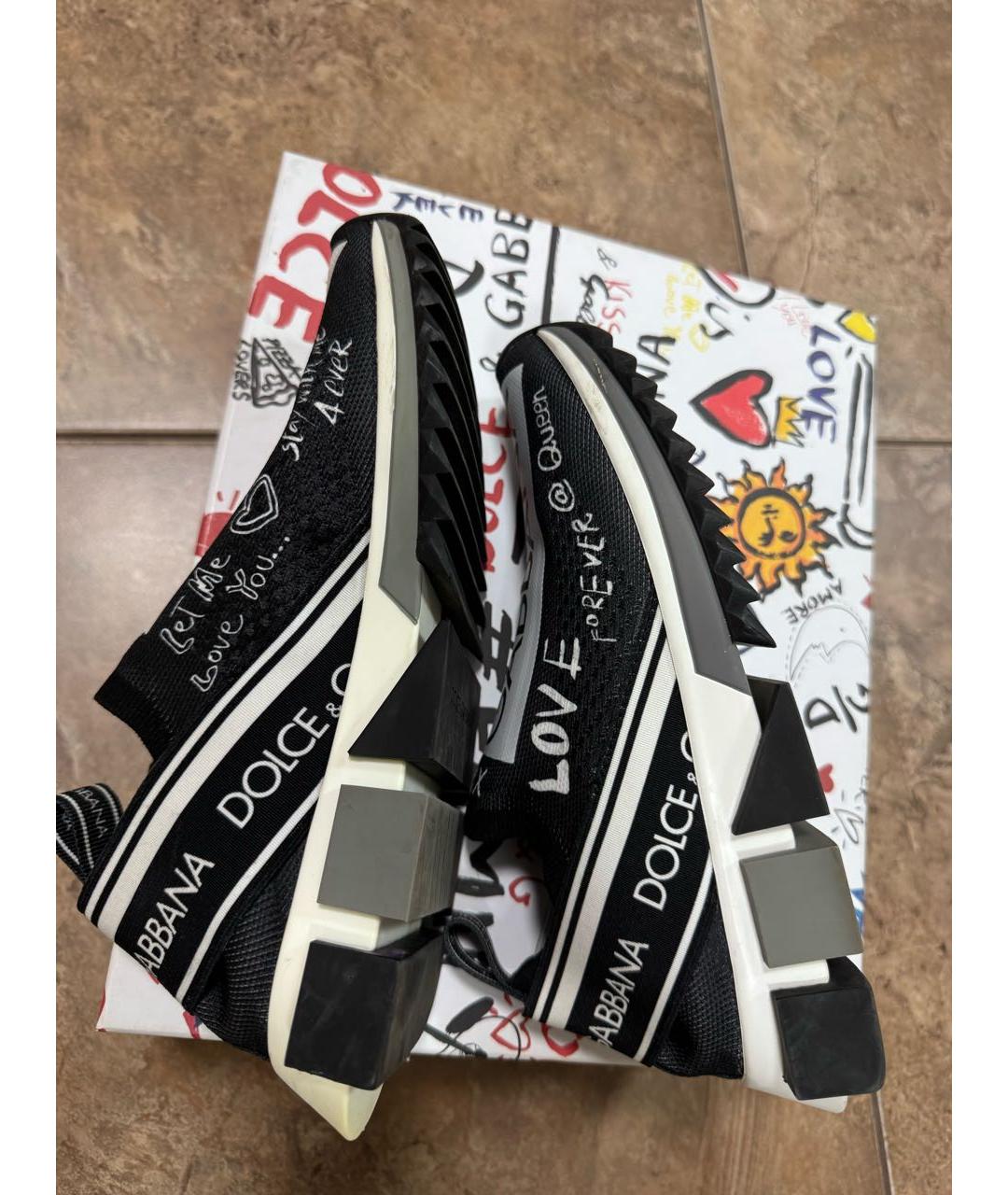 DOLCE&GABBANA Черные кроссовки, фото 6