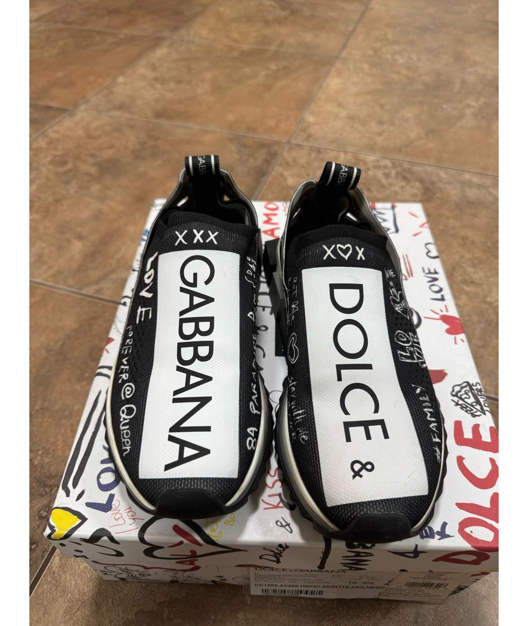 DOLCE&GABBANA Черные кроссовки, фото 2