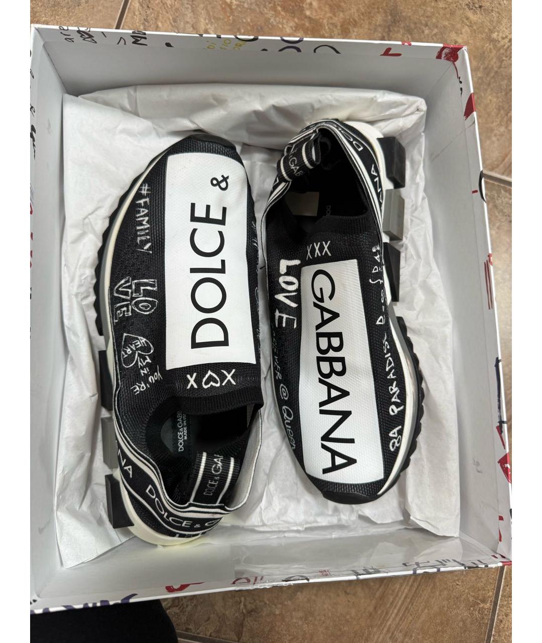 DOLCE&GABBANA Черные кроссовки, фото 3