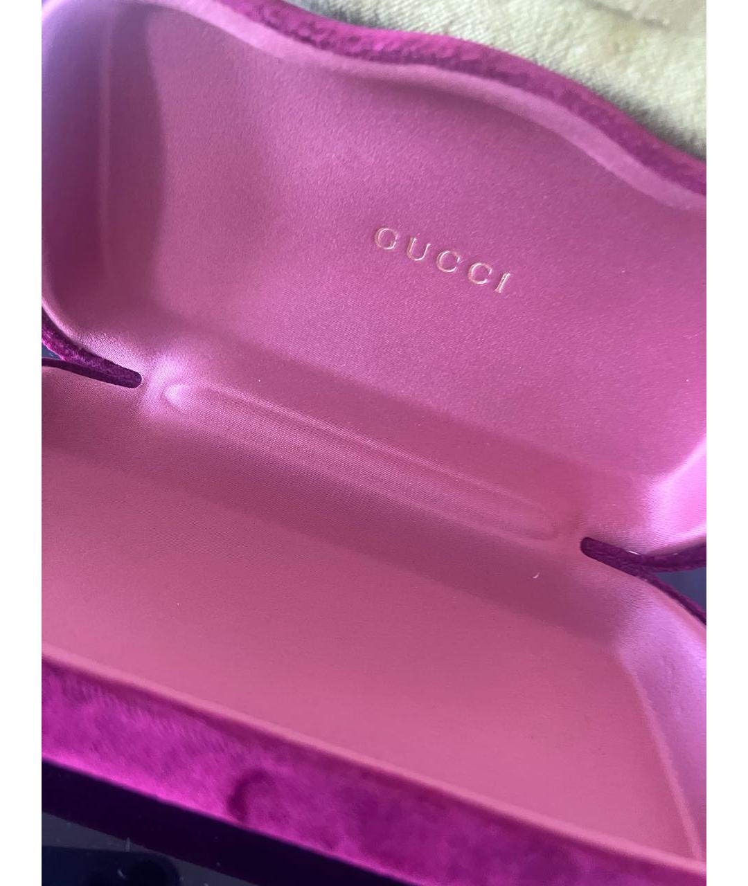 GUCCI Розовые пластиковые солнцезащитные очки, фото 4