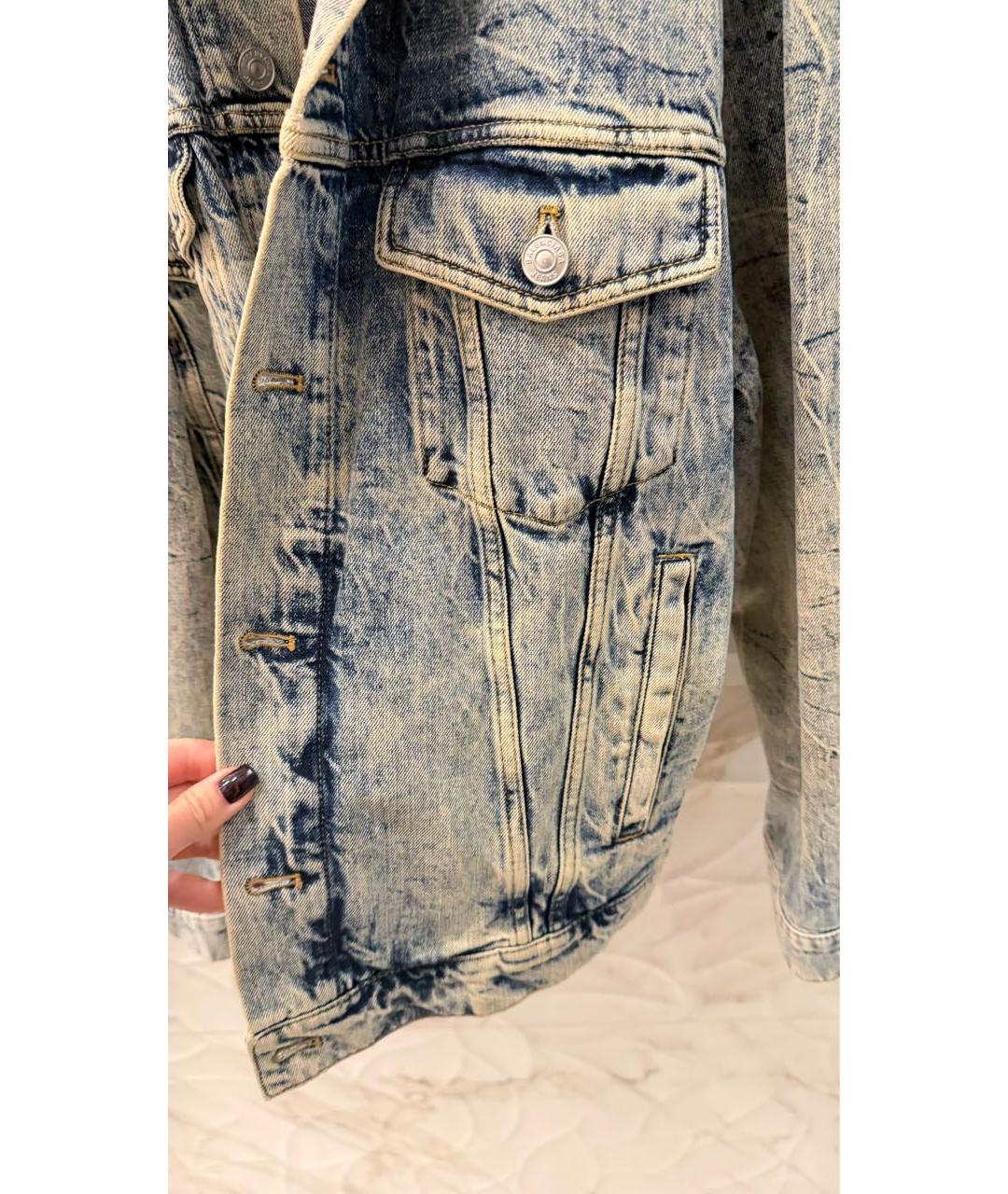 BALENCIAGA Голубая деним куртка, фото 3