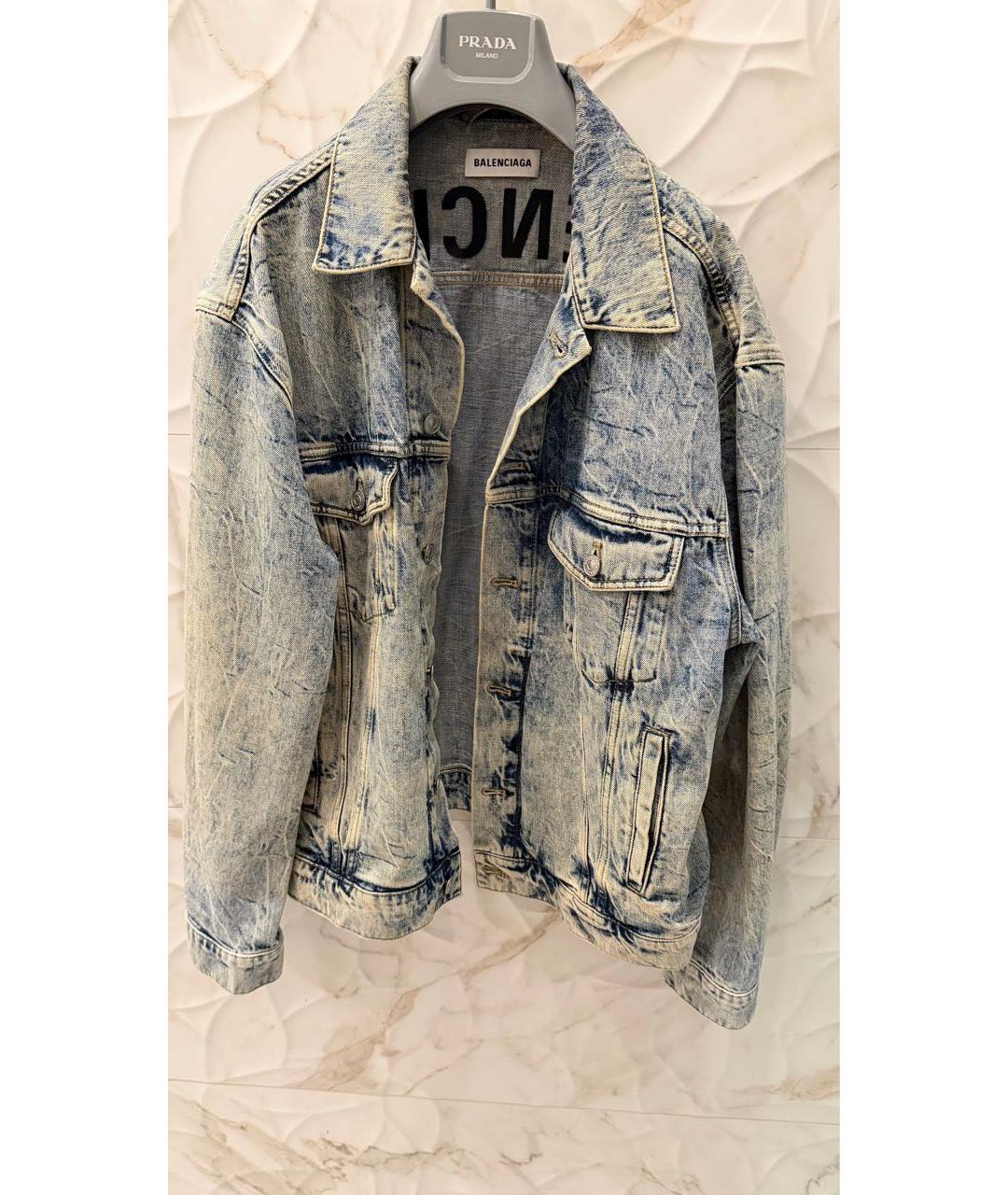 BALENCIAGA Голубая деним куртка, фото 9