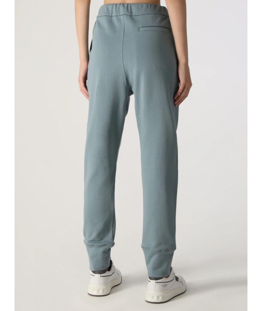 JIL SANDER Голубые хлопковые спортивные брюки и шорты, фото 3