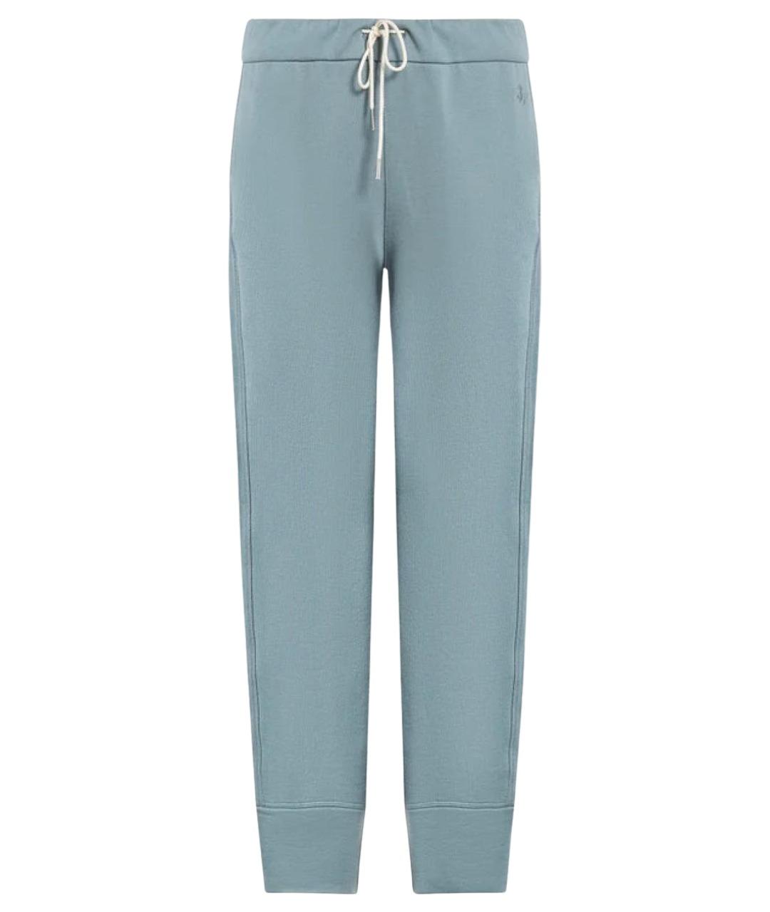 JIL SANDER Голубые хлопковые спортивные брюки и шорты, фото 1