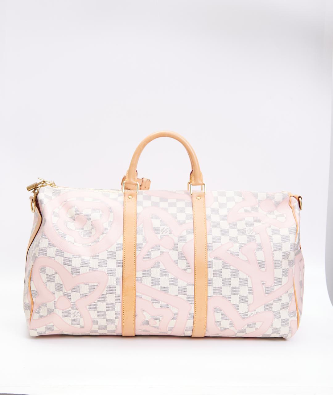 LOUIS VUITTON Серая дорожная/спортивная сумка из канвы, фото 3