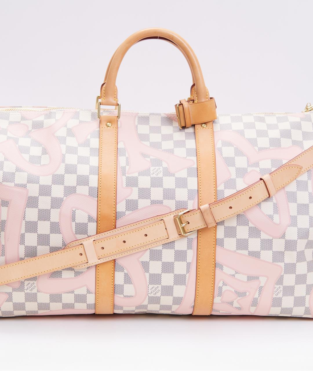 LOUIS VUITTON Серая дорожная/спортивная сумка из канвы, фото 4