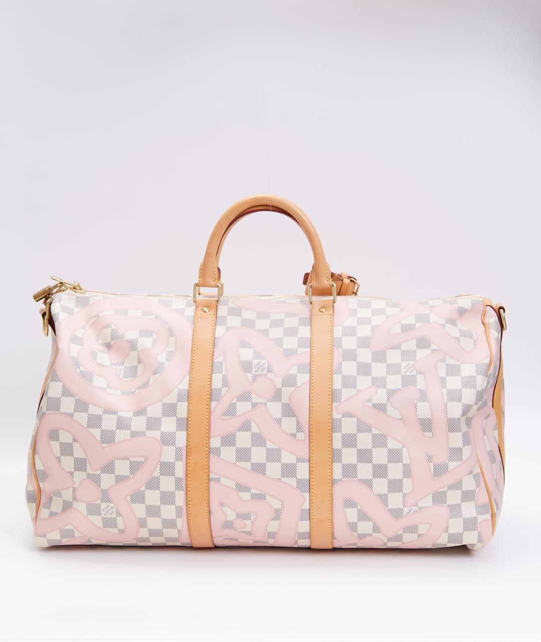 LOUIS VUITTON Серая дорожная/спортивная сумка из канвы, фото 6