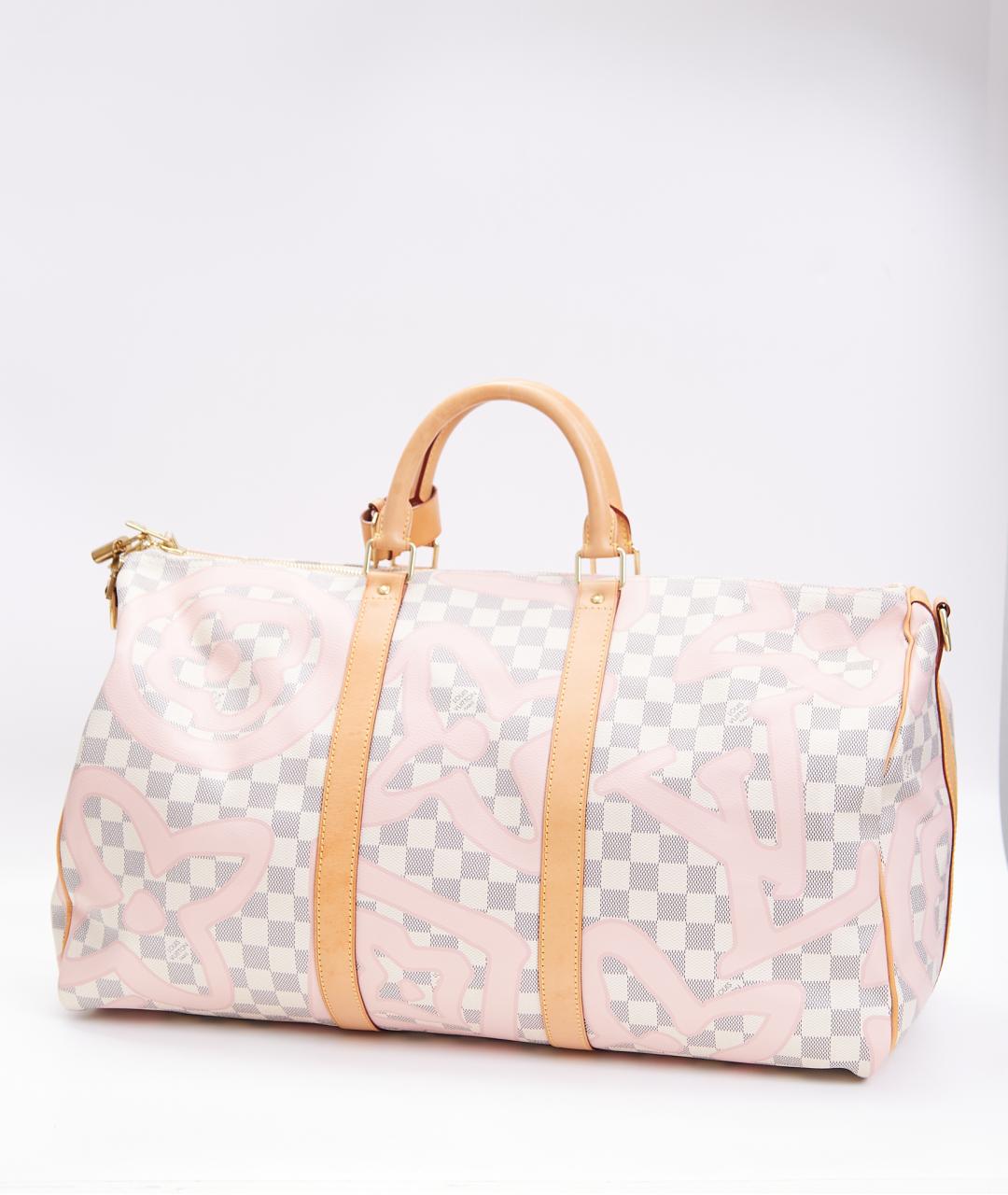 LOUIS VUITTON Серая дорожная/спортивная сумка из канвы, фото 2