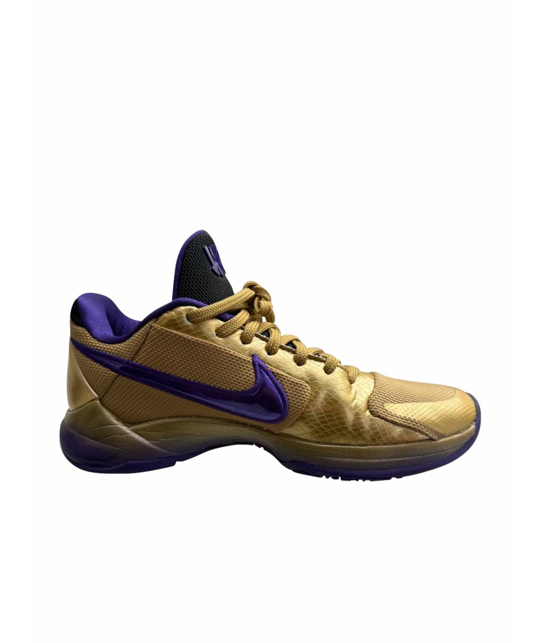 NIKE Золотые текстильные кроссовки, фото 1