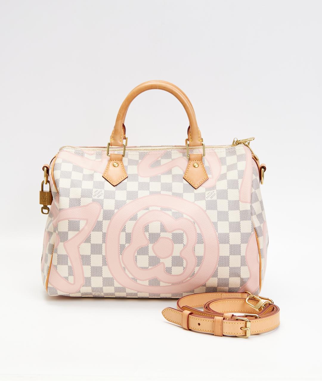 LOUIS VUITTON Серая сумка через плечо из канвы, фото 4